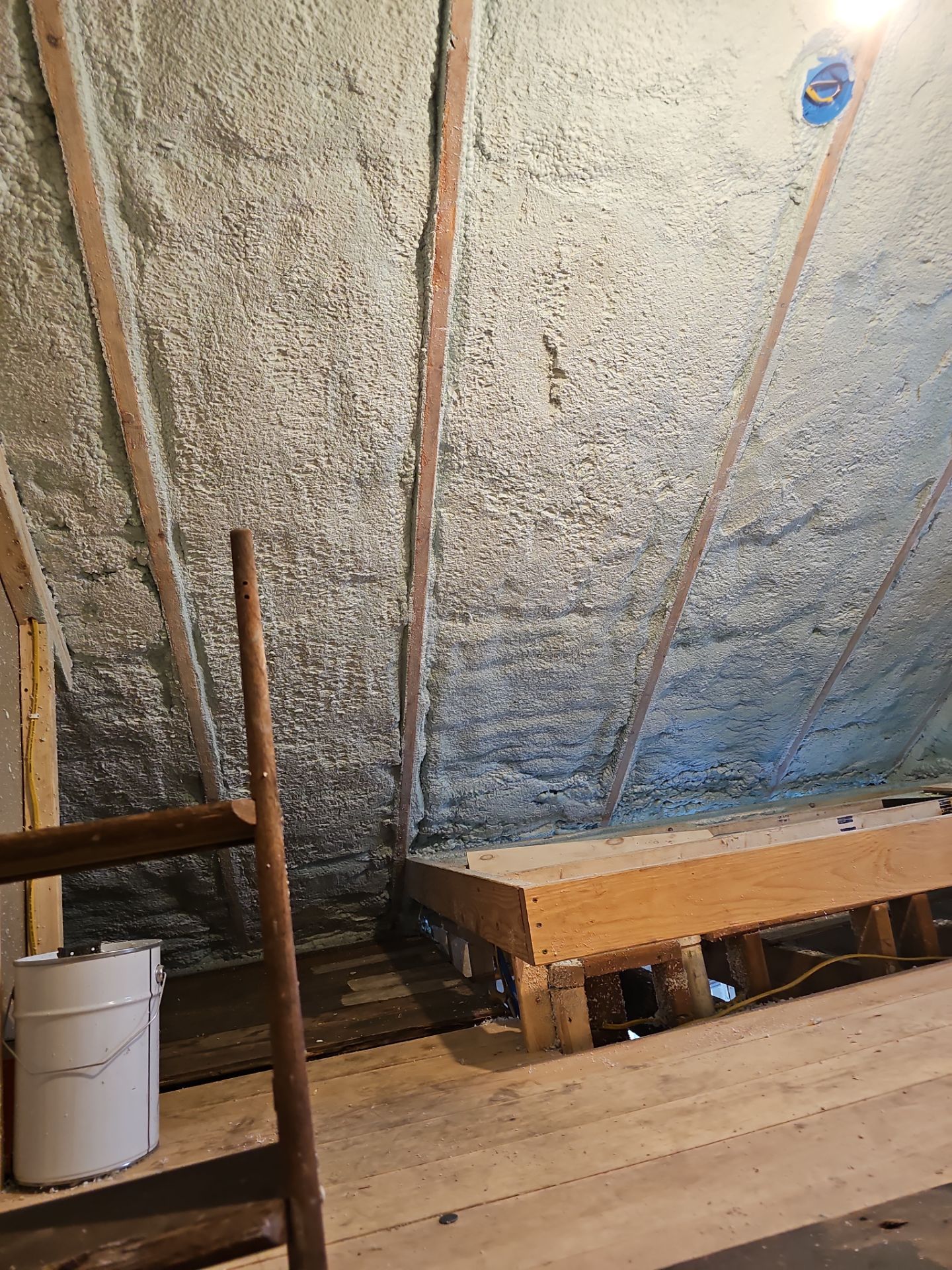 Attic Insulation using Closed Cell Spray Foam by NYS Foam & Energy