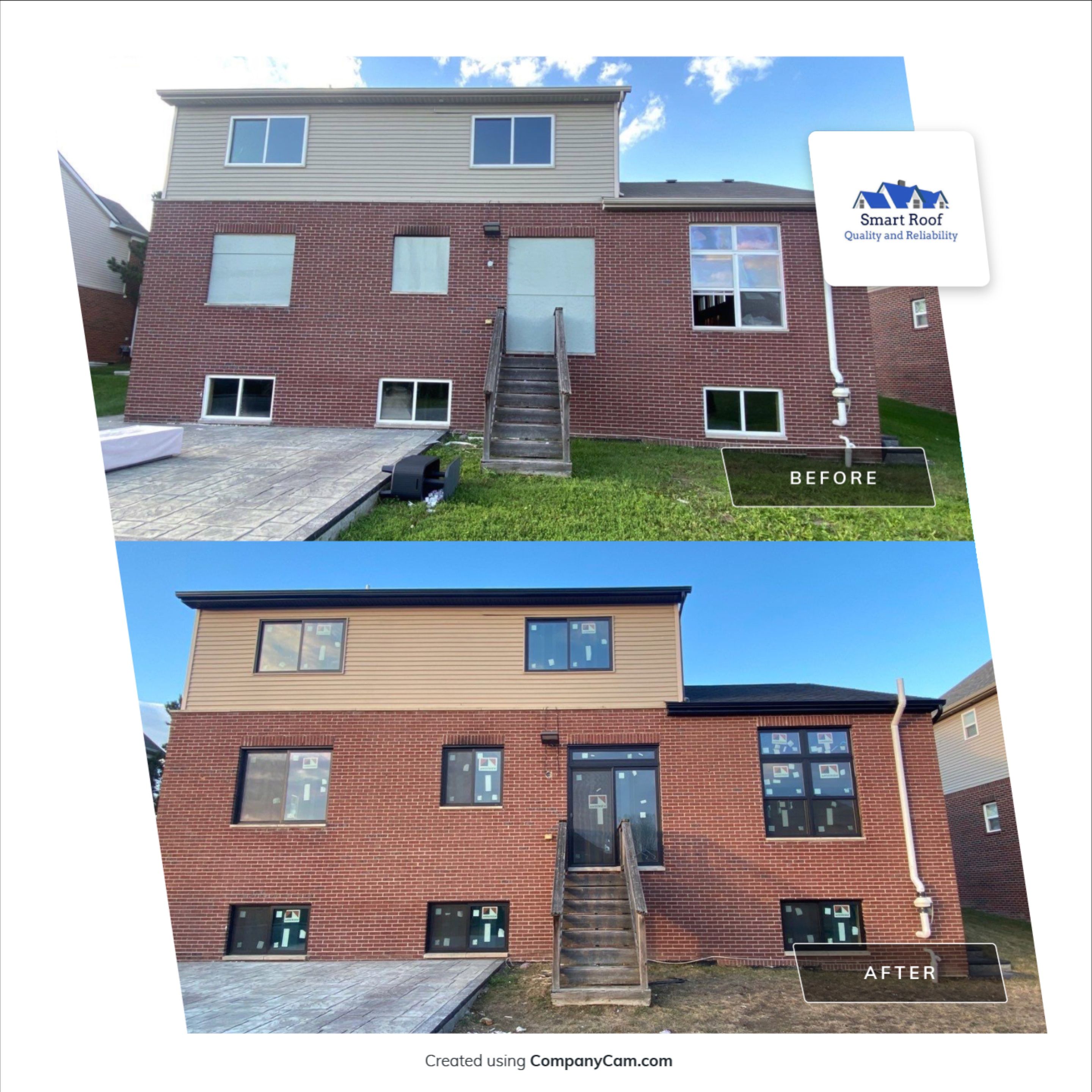 Roofing,Windows,Siding, and Gutters Replacement using Remodeling Exterior by Smart Roof