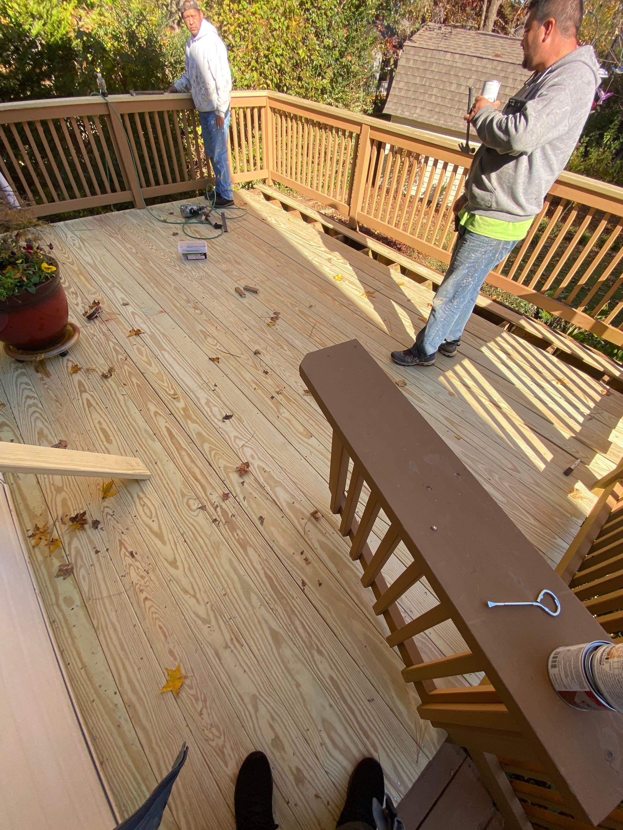 Custom Elevated Deck Construction and Refinishing in Marietta by Swift Home Renovations