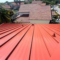 24ga 1.5" Mechanical Seam Terra Cotta by Total Roofing System The Metal Roof Experts