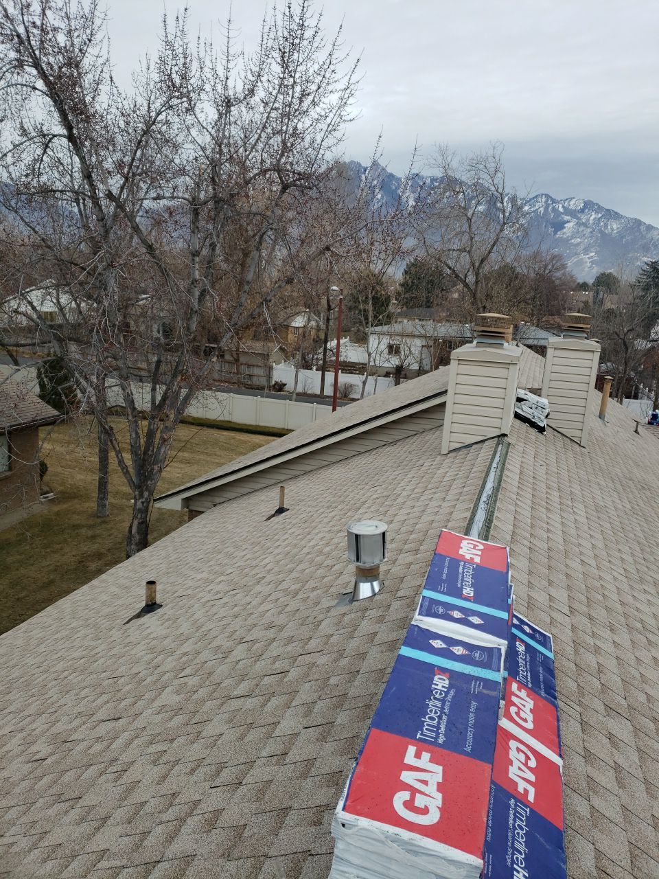 Storm Damaged Roof using GAF Timberline HDZ - Lifetime Shingle by The Roof Doctor
