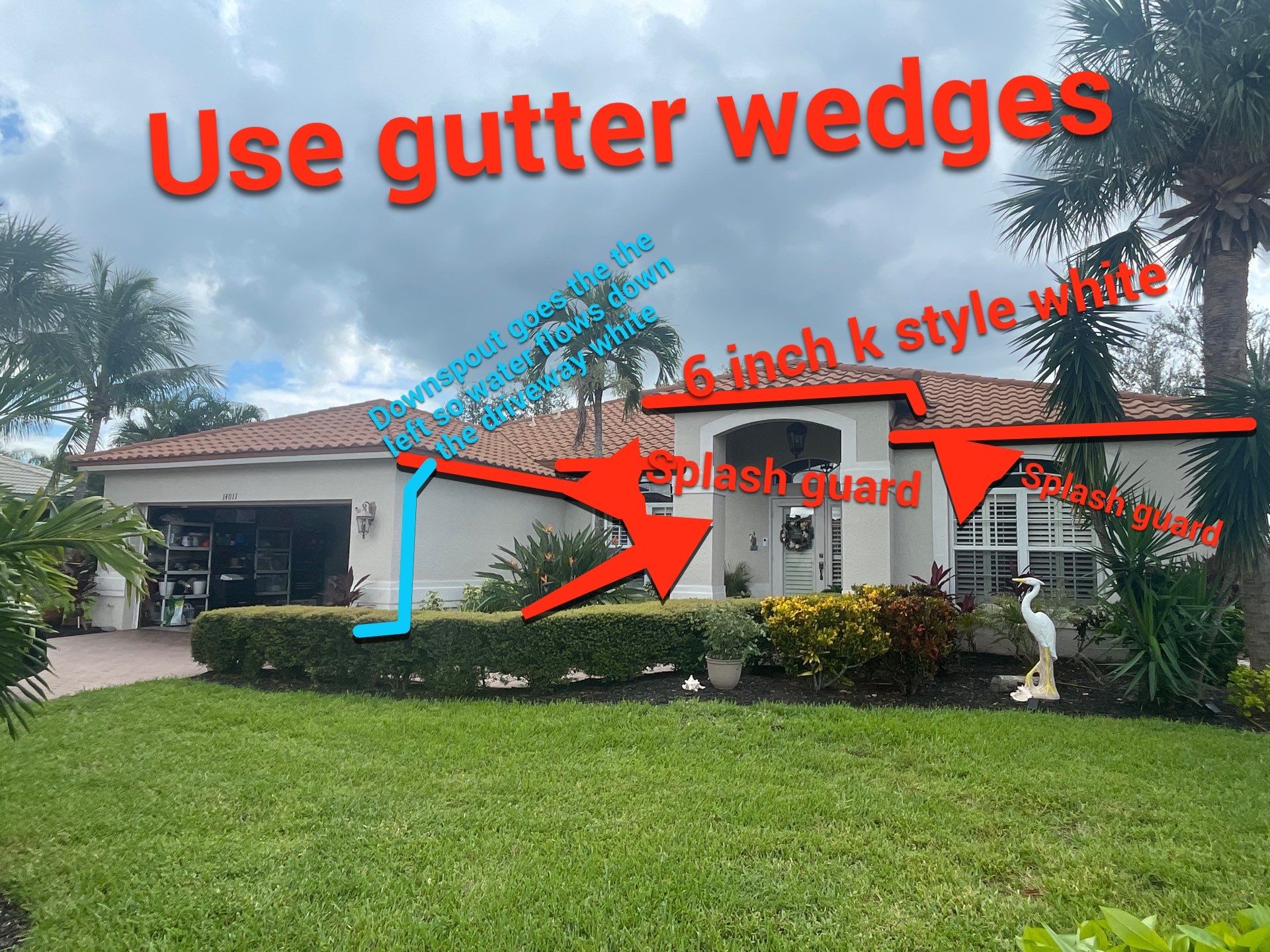 6-inch K-style Seamless Gutters in Fort Myers FL by Gutter Professors
