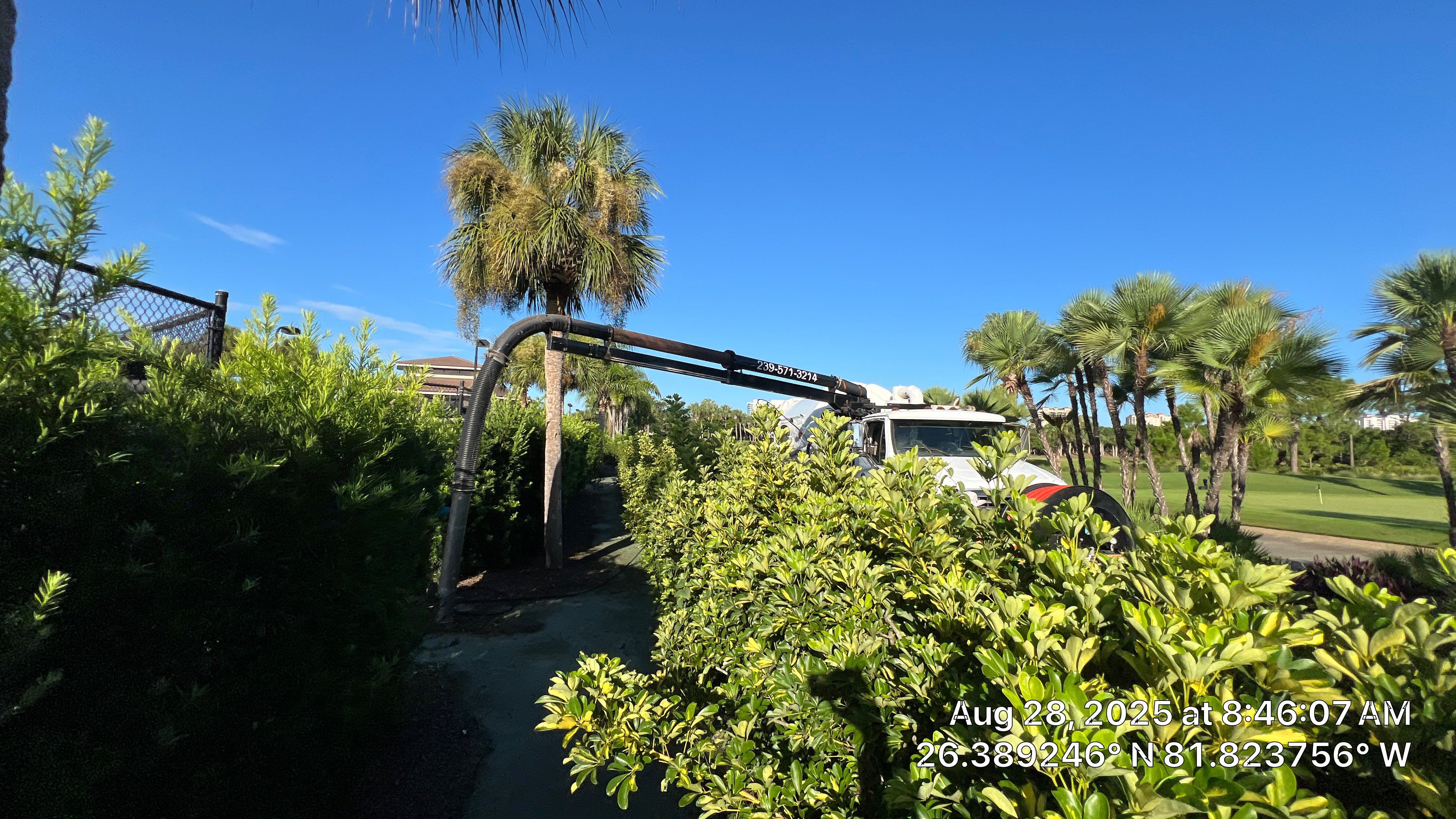 Pelican Landing Tennis Court Catch Basin Cleaning by Don Mar, Inc. Storm Water Solutions