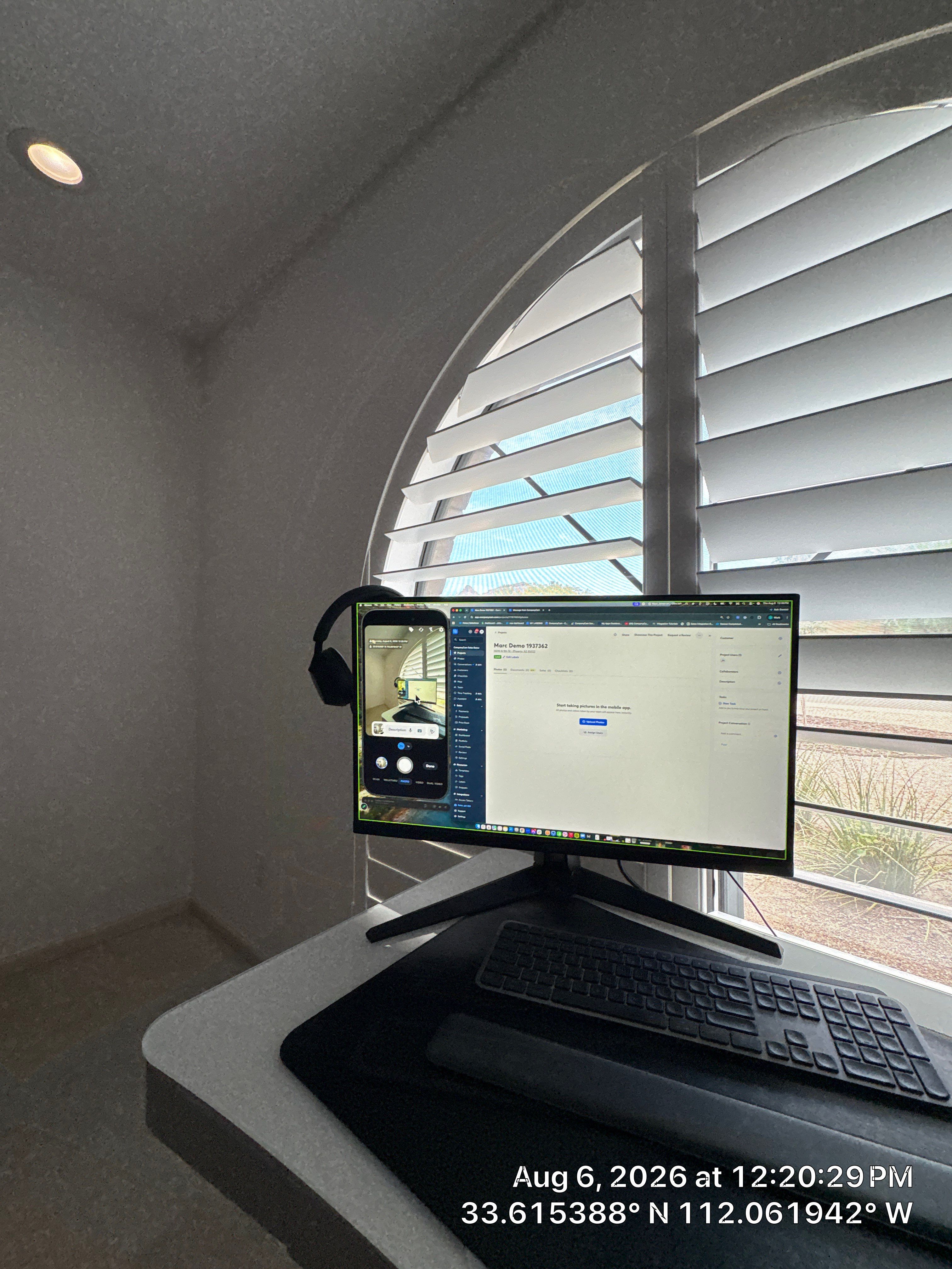 Modern Home Office Remodel with Custom Accent Wall in Phoenix by CompanyCam Sales Demo