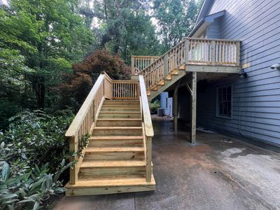 Pressure-Treated Wood Deck Replacement and Staircase Installation in Kennesaw