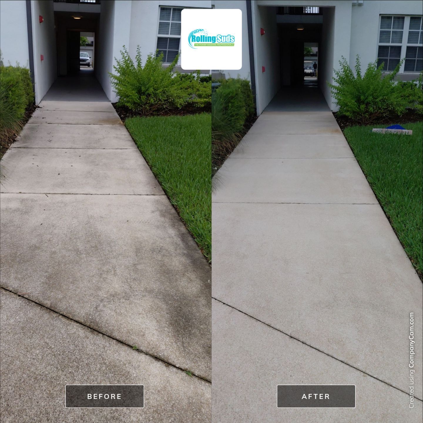 Apartment Flat Work by Rolling Suds Power Washing of Naples - Fort Myers