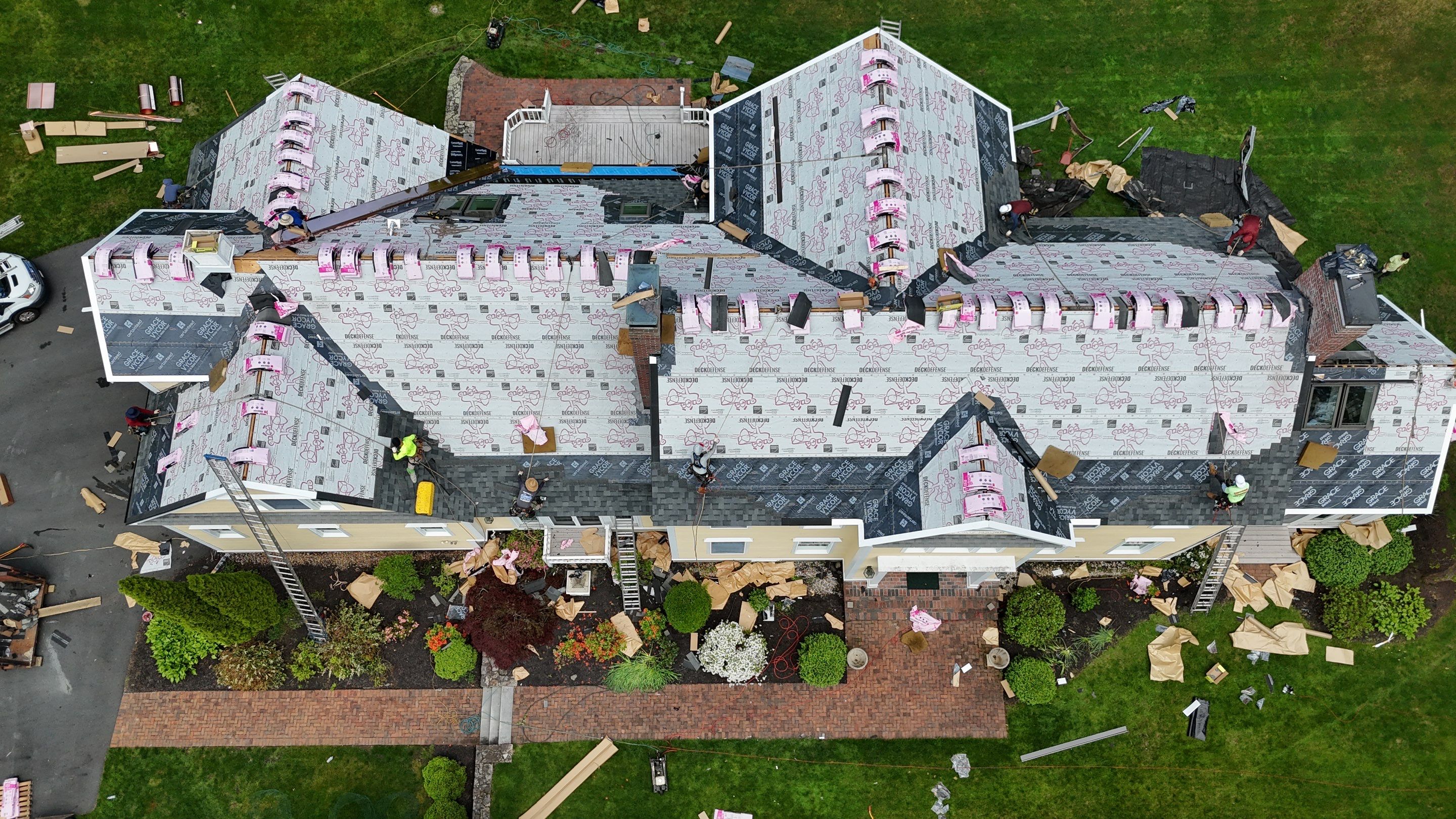 Roof Replacement with Owens Corning Shingles and Copper Flashing by Mighty Dog Roofing of Greater Middlesex County