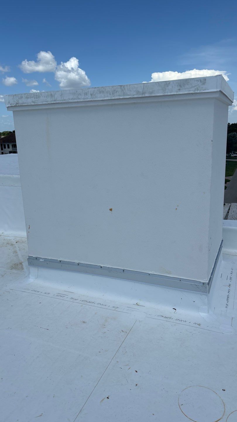 Residential Install of Flat TPO by International Roofing