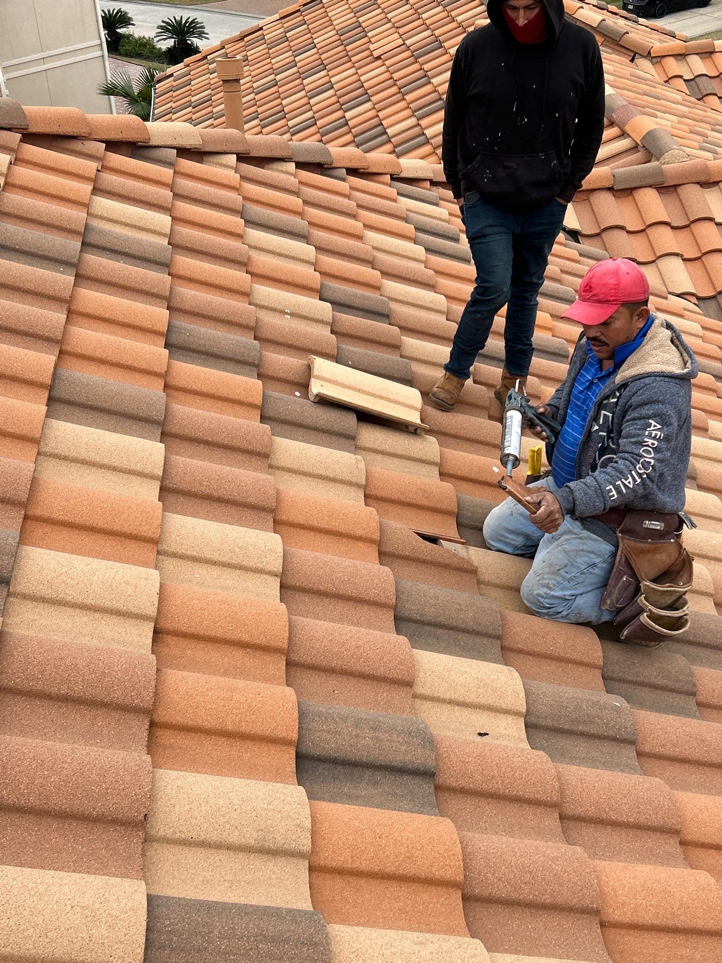 Residential Roofing Repair using tile by Roof Repair Services LLC