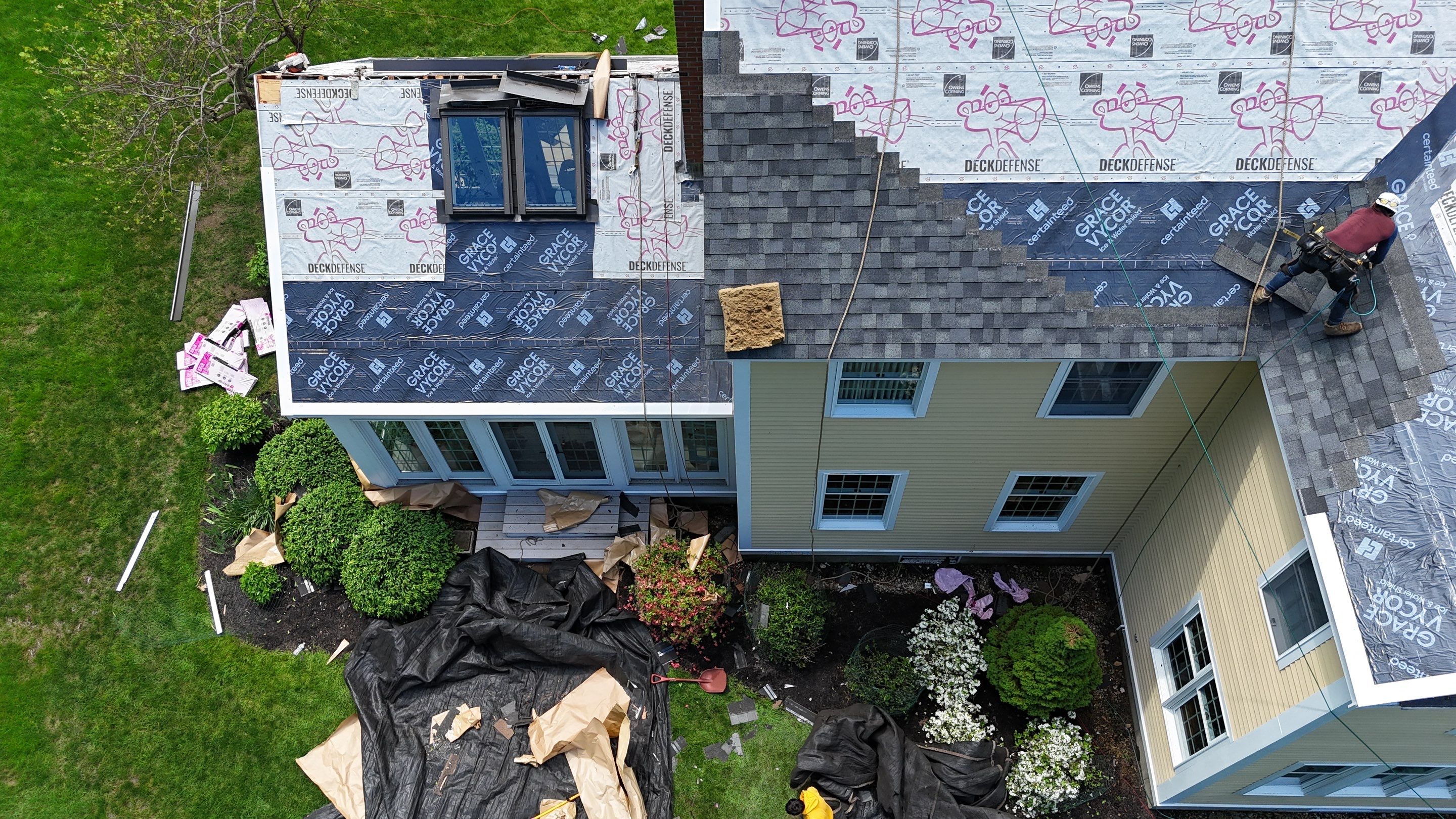 Roof Replacement with Owens Corning Shingles and Copper Flashing by Mighty Dog Roofing of Greater Middlesex County