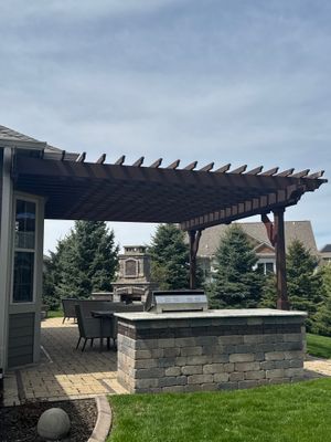 Custom Staining of Pergola in Oak Creek