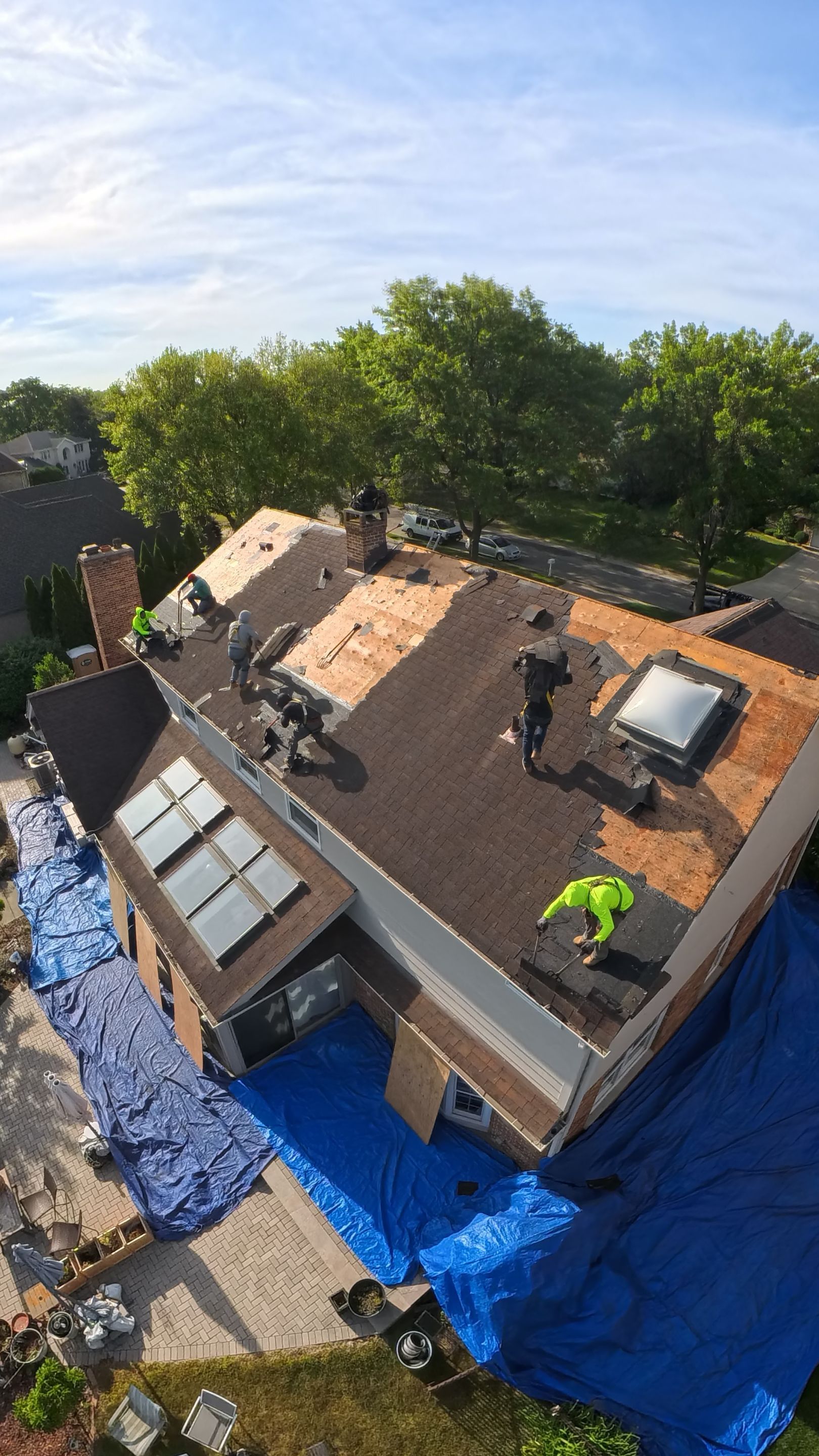Oak Brook Architectural Shingle Roof Replacement and Velux Skylight Upgrade by Roof One