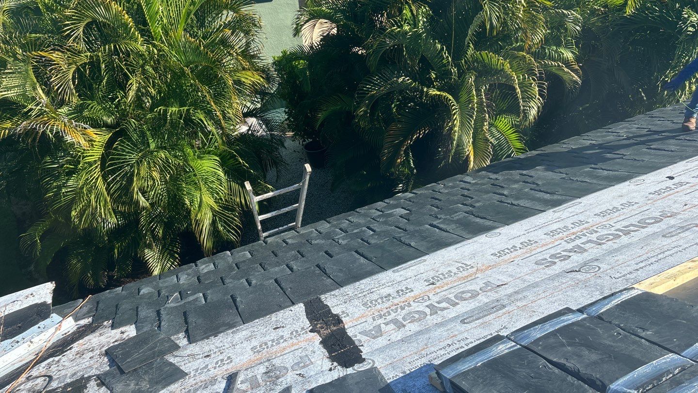 Residential Roofing Installation using Brava Slate Tile in Estero, Florida by International Roofing