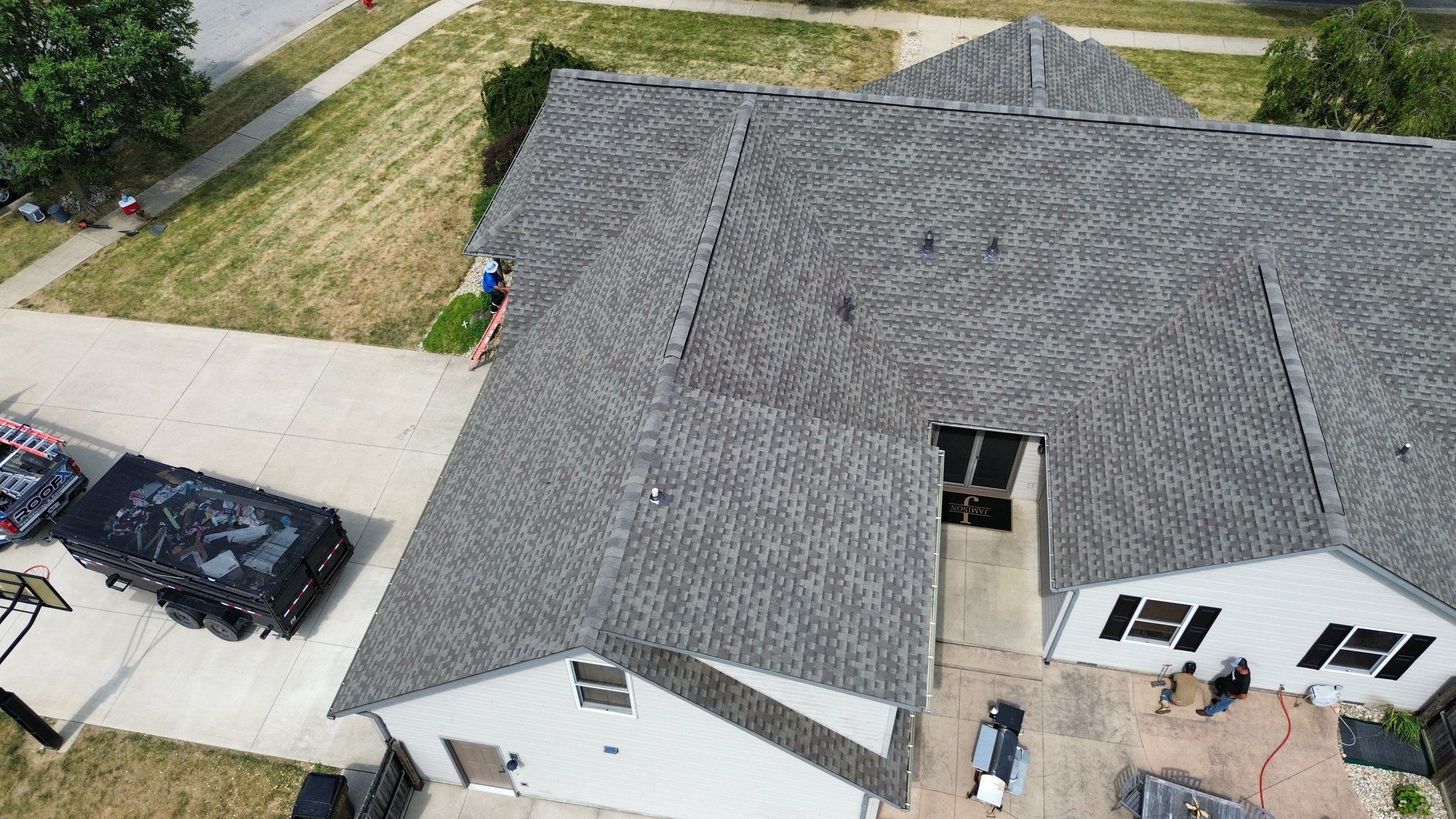 Residential Roofing Installation using Timberline HDZ Shingles - Weathered Wood by RoofX 