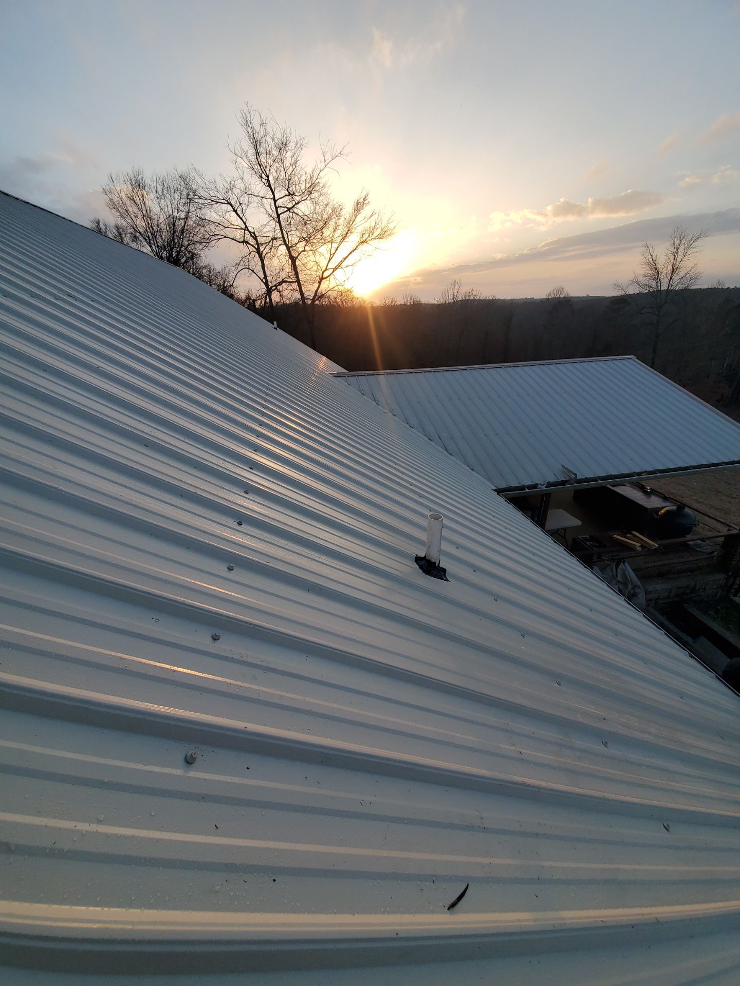 Residential Metal Roof Replacement using Reed's Metals: 26 GA. Colored Residential Metal Panels (Ivory) by Hostetler Roofing