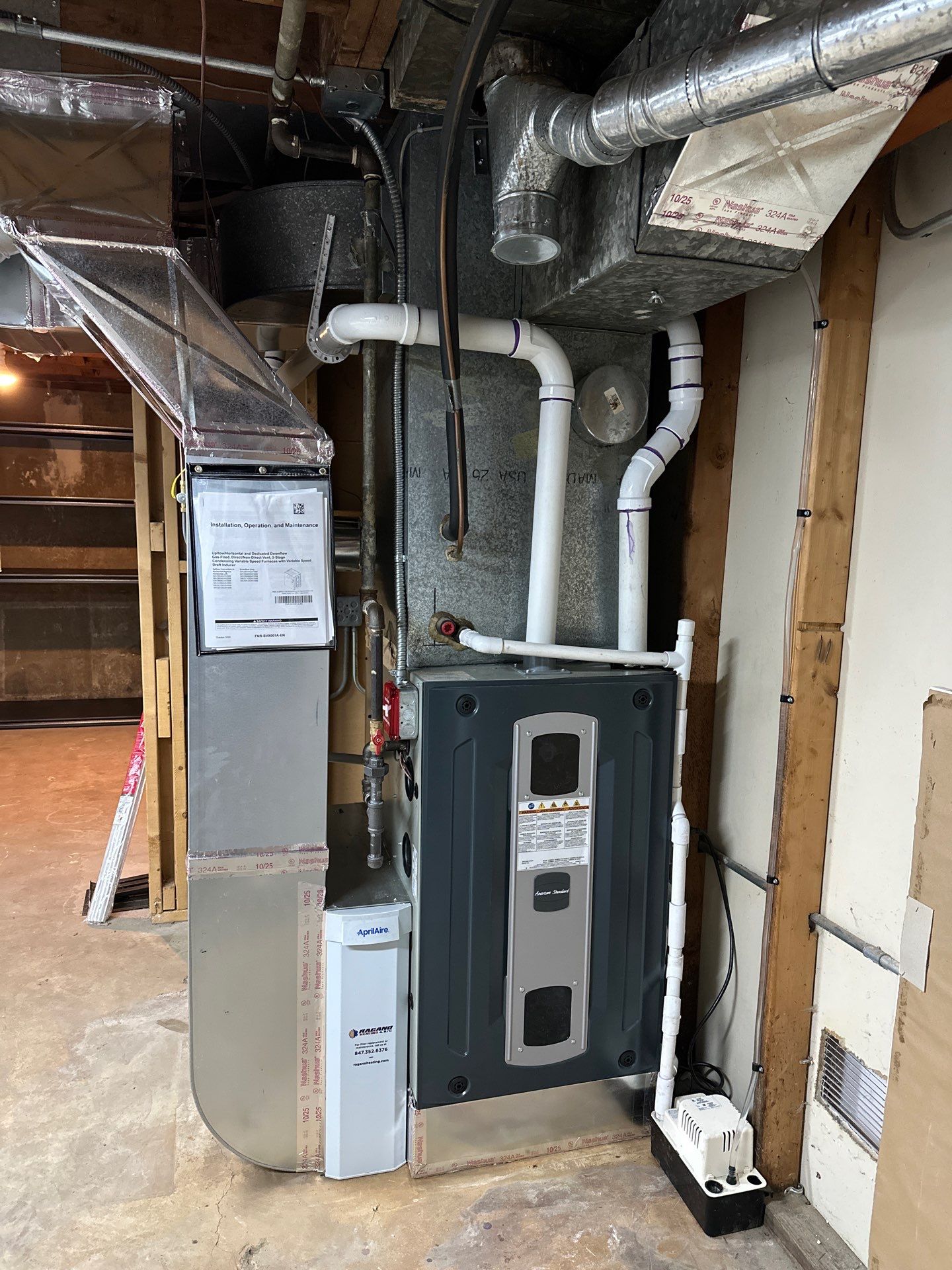 Furnace Replacement and Ductwork Repair by Ragano Heating & Air Conditioning Inc