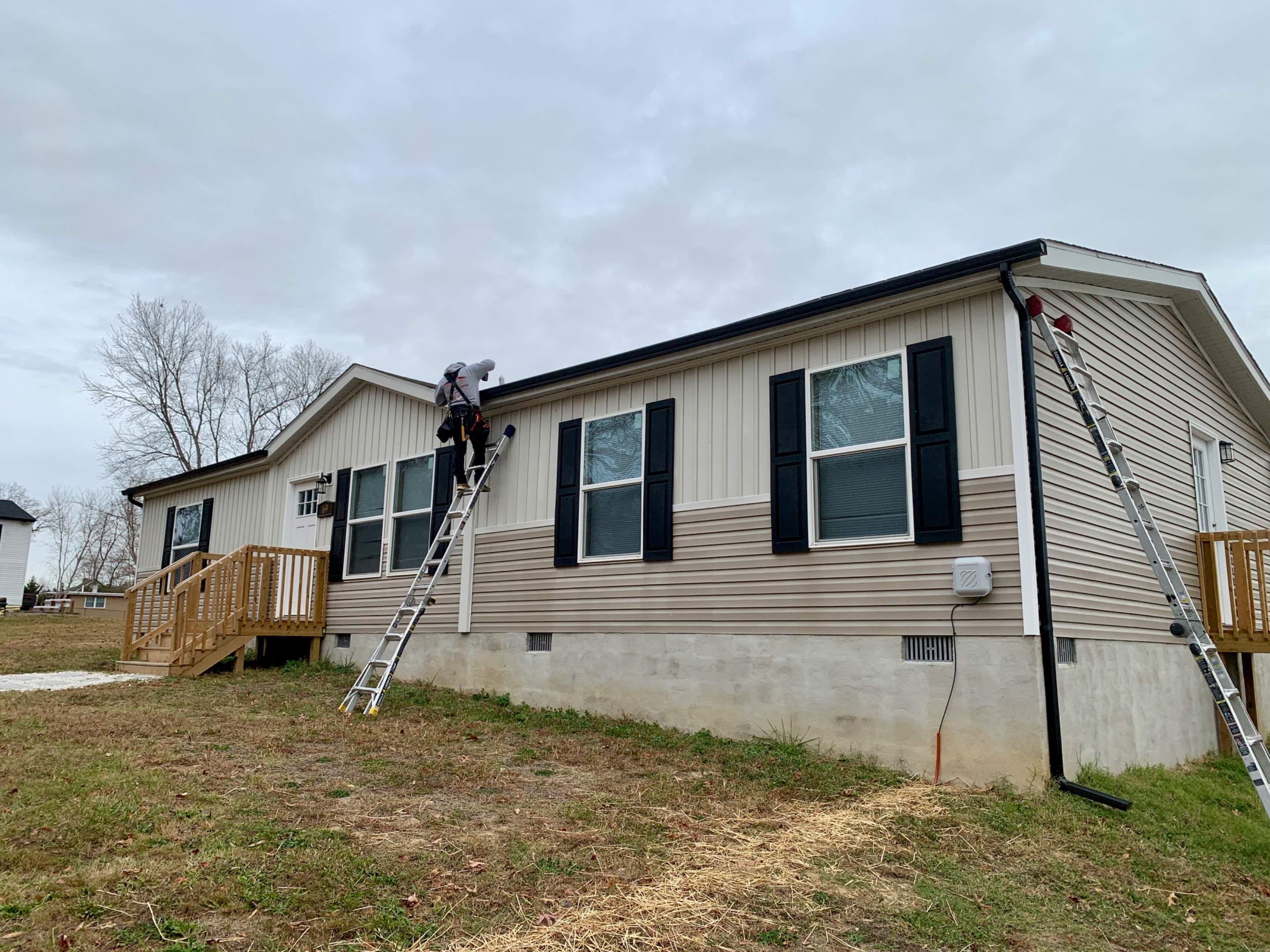 Gutter Installation using 5" Seamless Gutters by Matter Construction, LLC