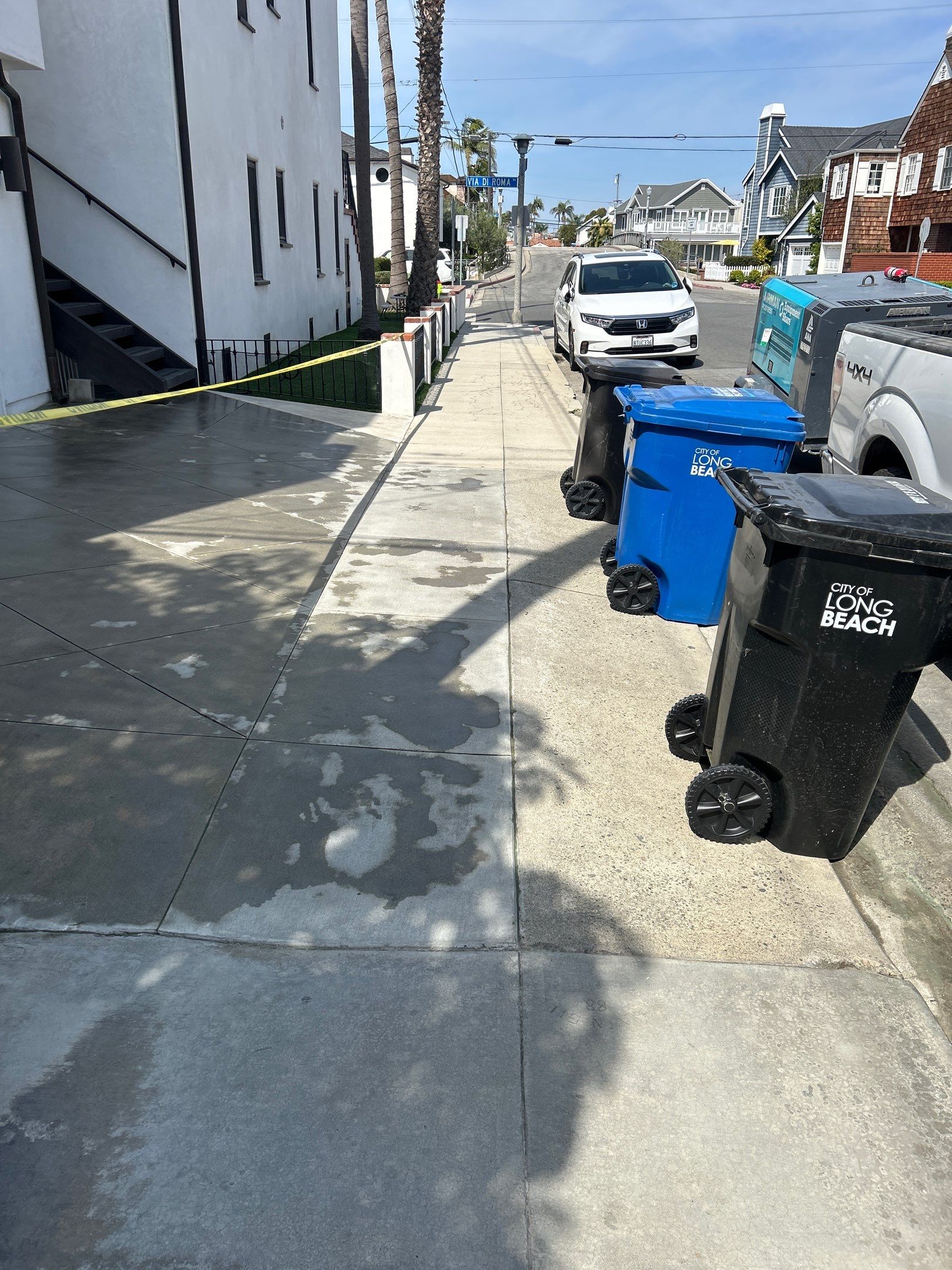 Sandblasting & Sealing Concrete Driveway In Long Beach, CA by La Power Washing Inc