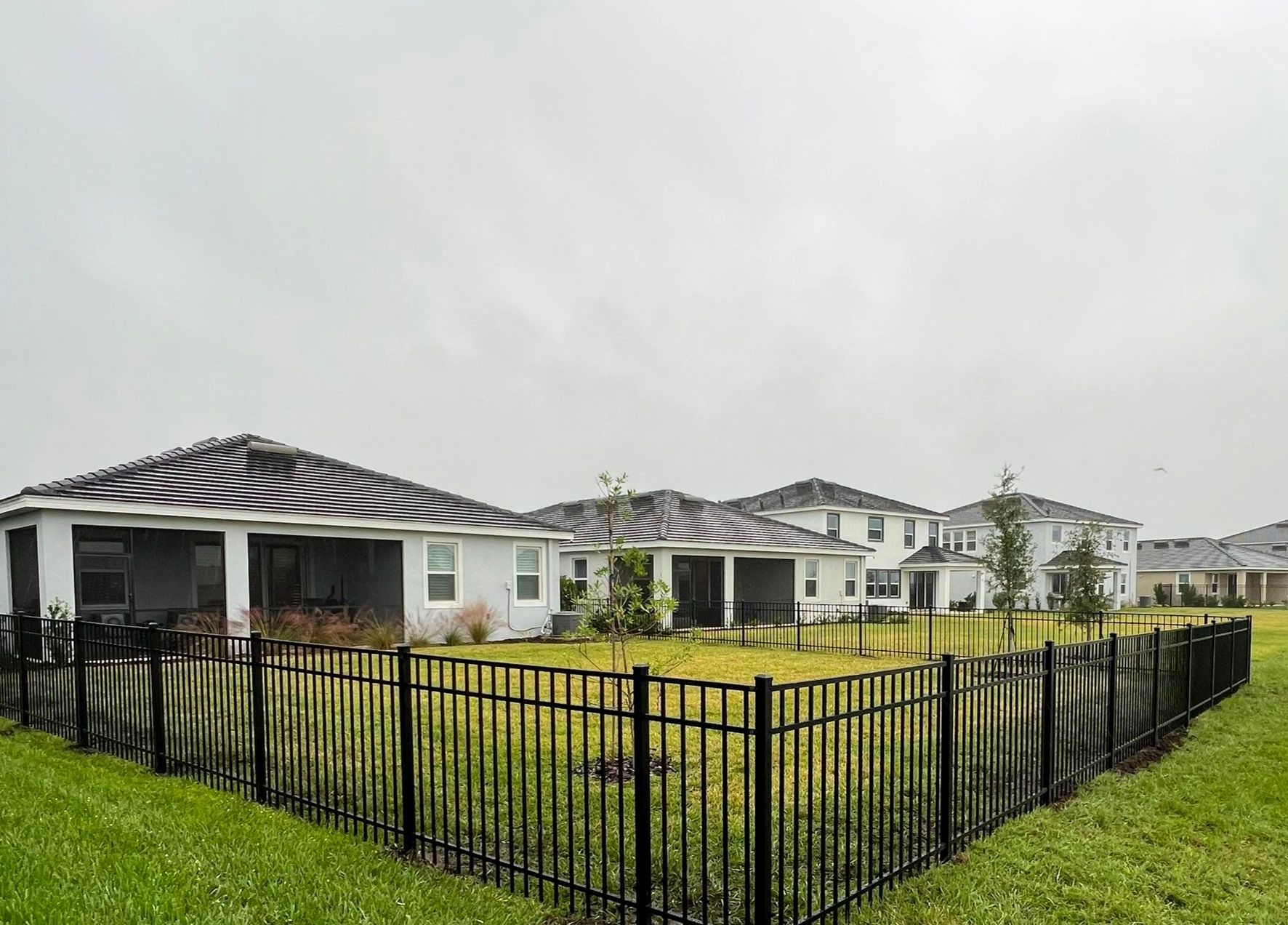 Aluminum Fence Installation using Black 3 Rail Aluminum Fence by Asap fence and gates, LLC