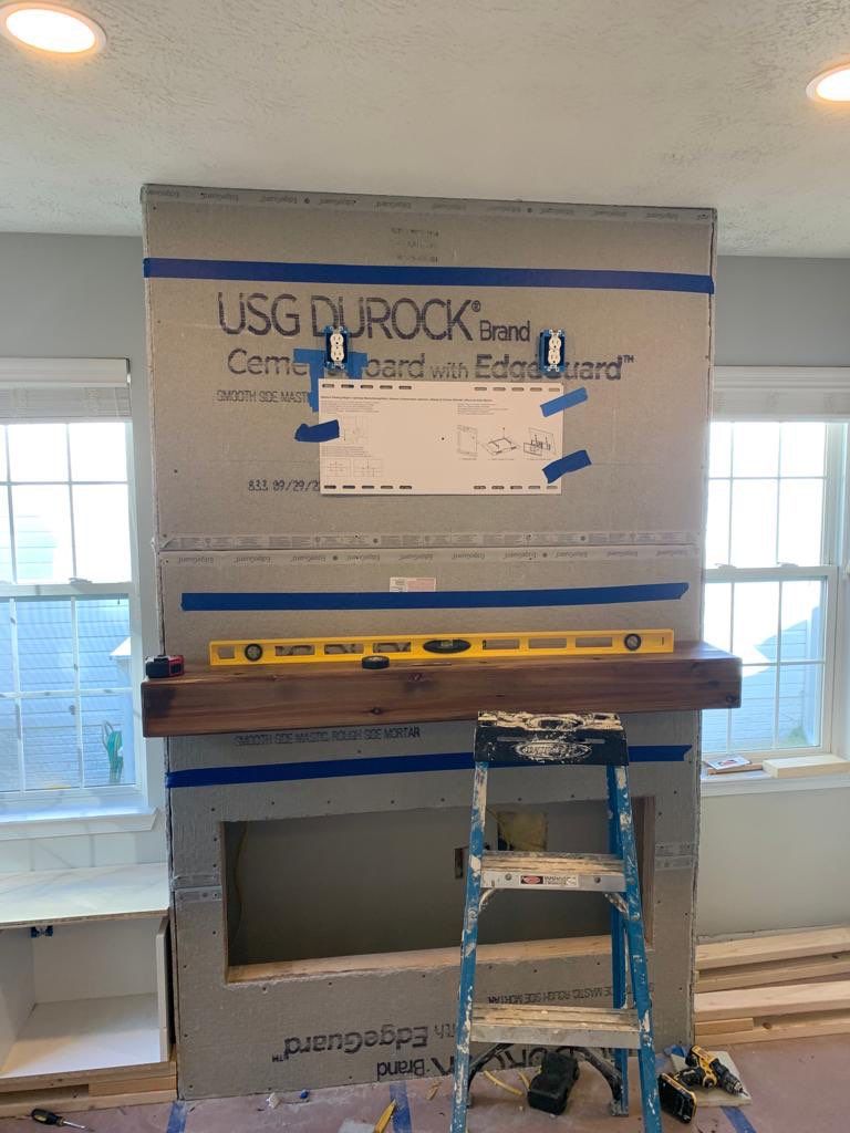 Fireplace Build by Greenspring Construction Services