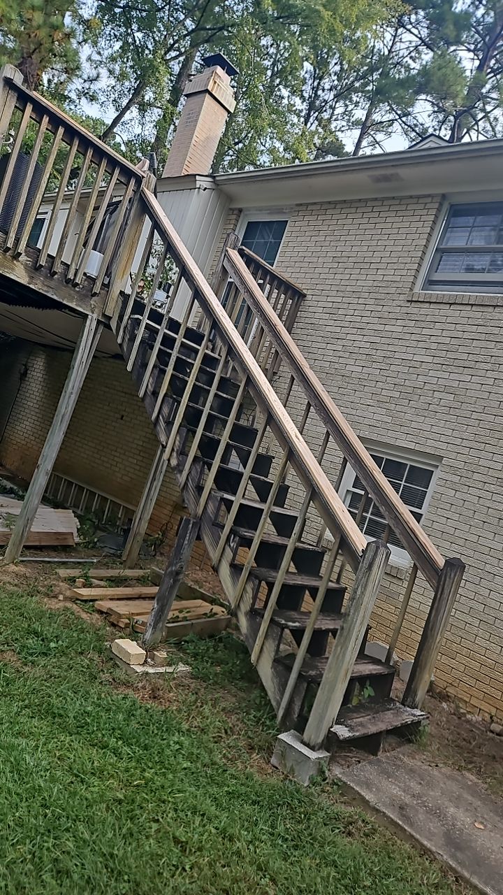 Split Rail Trail - Deck Installation  by Pillar and Pine