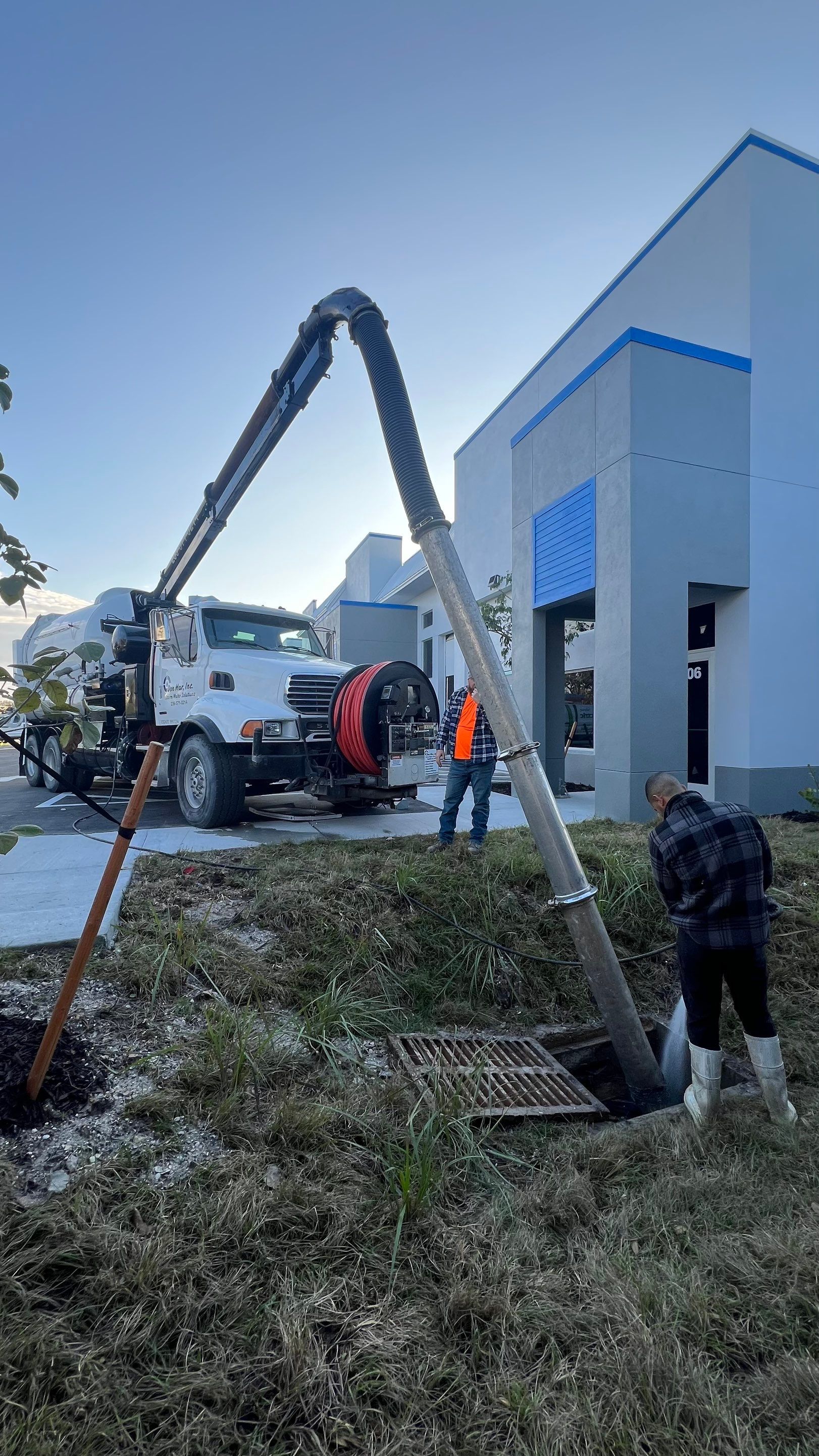 New Commercial Construction Stormwater System Cleaning by APS Power & Water