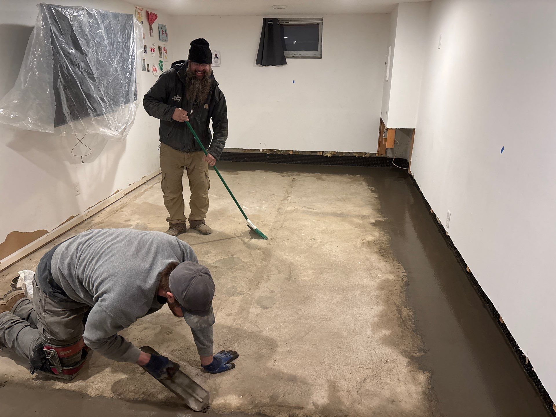 Drain tile & a sump pump for Ruth by Waterproofing Northeast