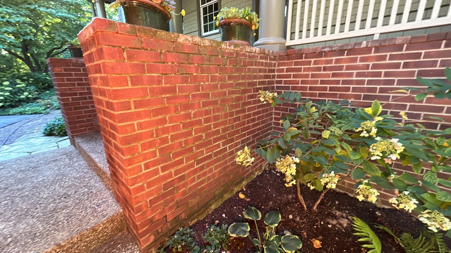natural stone using Algaecide, soft wash soap by Northern Power Washing LLC.