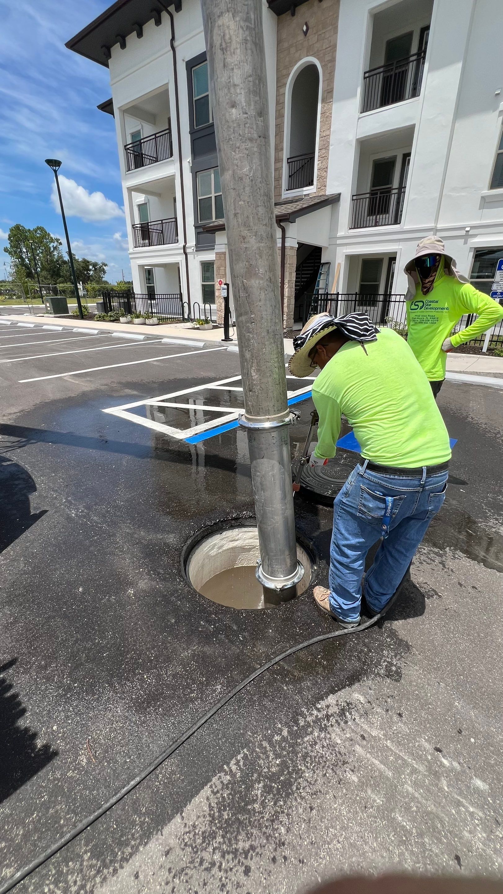 New Construction Sewer System Cleaning by APS Power & Water