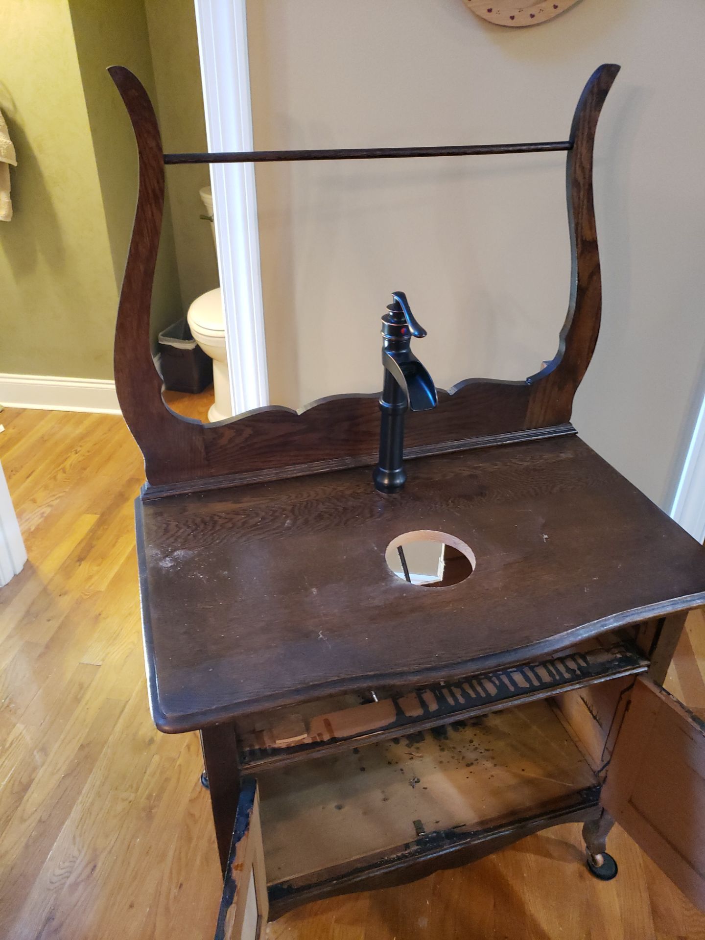 From Table to Dream Vanity! ✨ by A Step Above Handy LLC