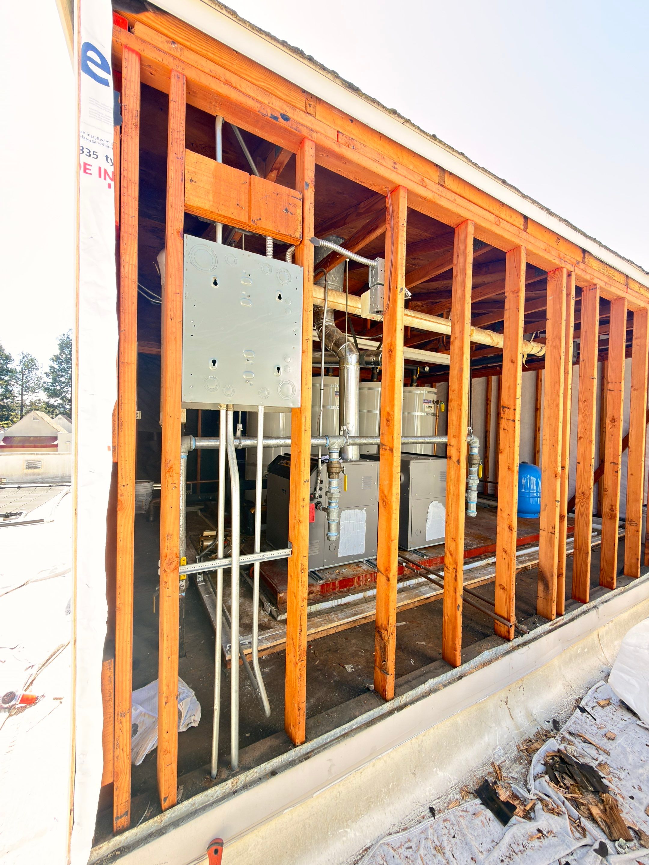 Roof Top Boiler Room and Roofing Repairs by Anza Builders, Inc. 