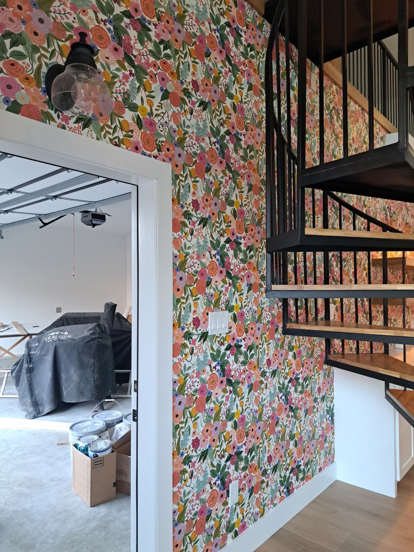 Living Room Wallpaper Accent Wall  by Nomad Painting