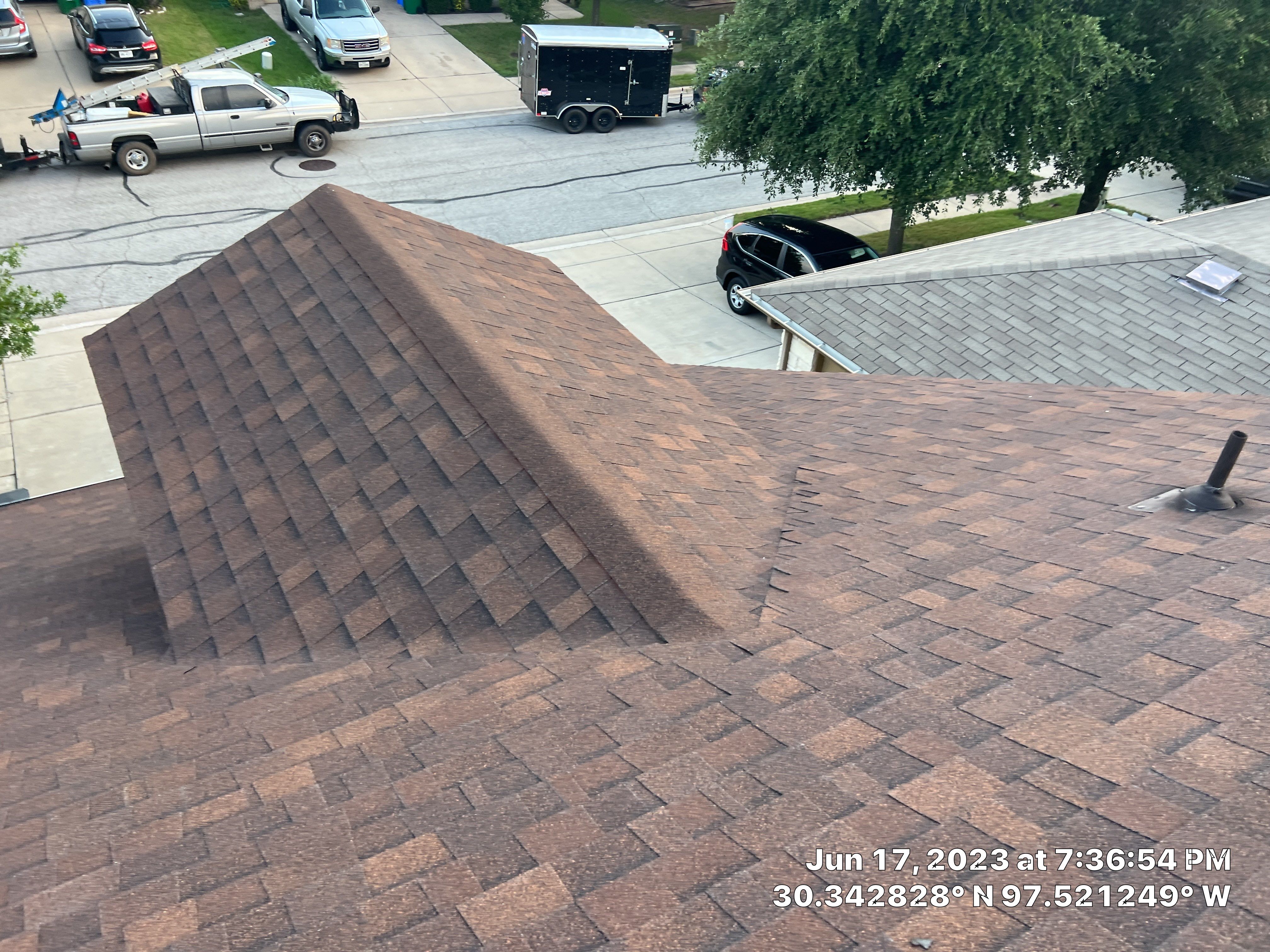 Storm Damage Roof Replacement and Interior Ceiling Repair in Manor by Caliber Restoration LLC