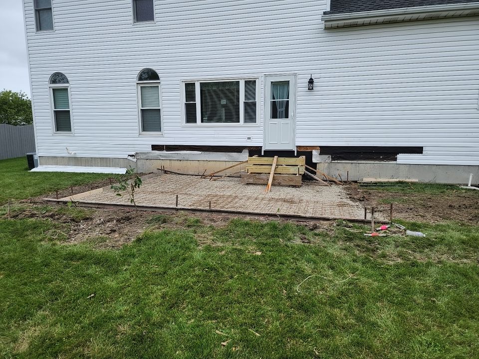 Stamped Concrete and Entry Door by Ivy Lea Construction
