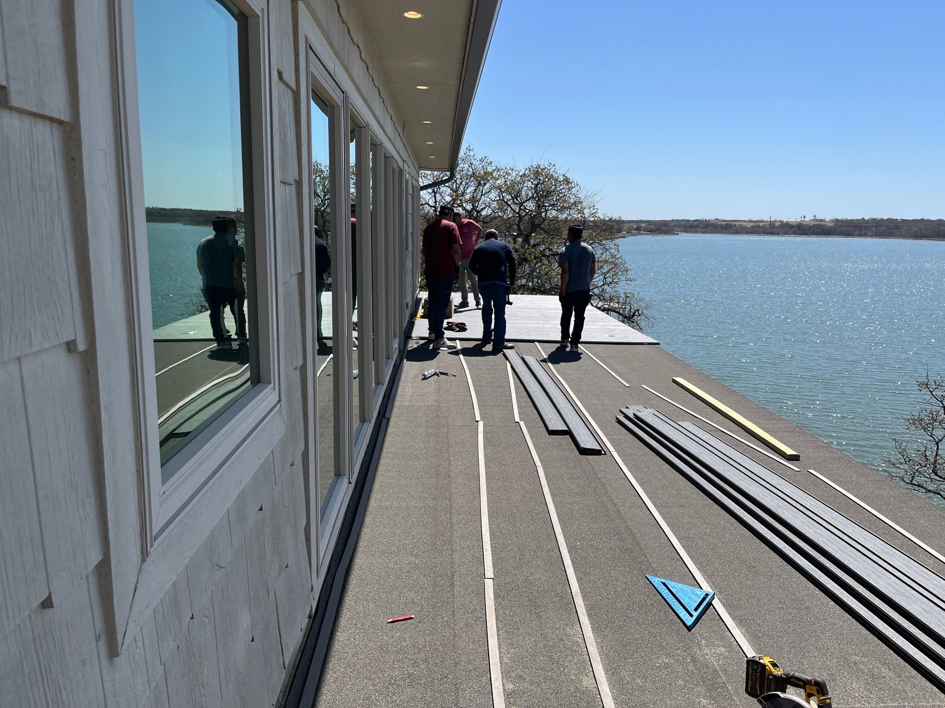 Duxxbak Deck on a Beautiful Private Lake  by BANA Roofing and Solar Supply