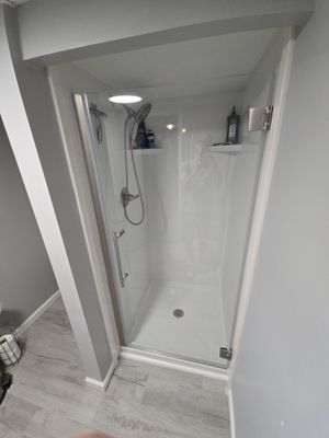 Basement Shower Replacement and Flooring
