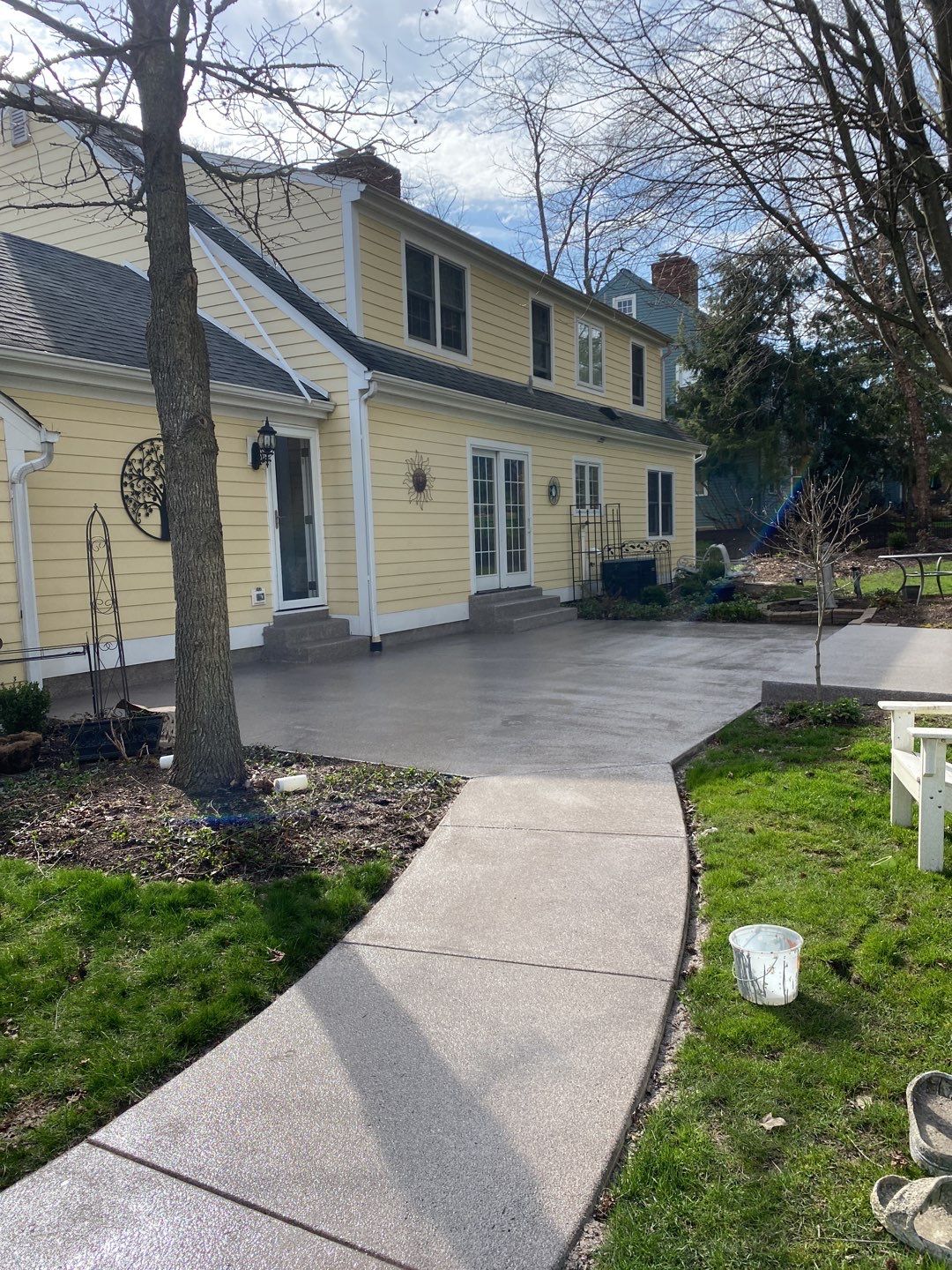 Large Patio + Garage Project in Pittsburgh by Floors in a Day, Inc