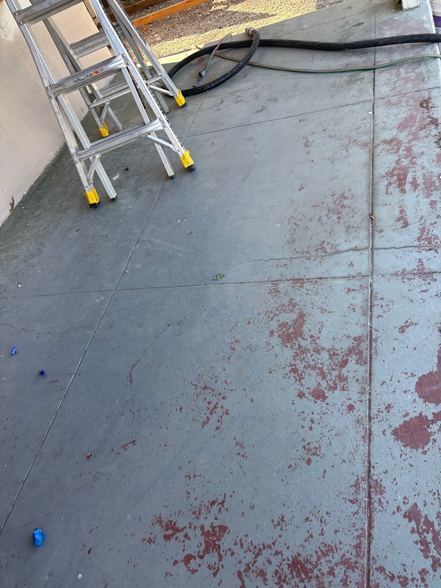 Sandblasting Paint Off Concrete Front Porch In San Bernandino by La Power Washing Inc