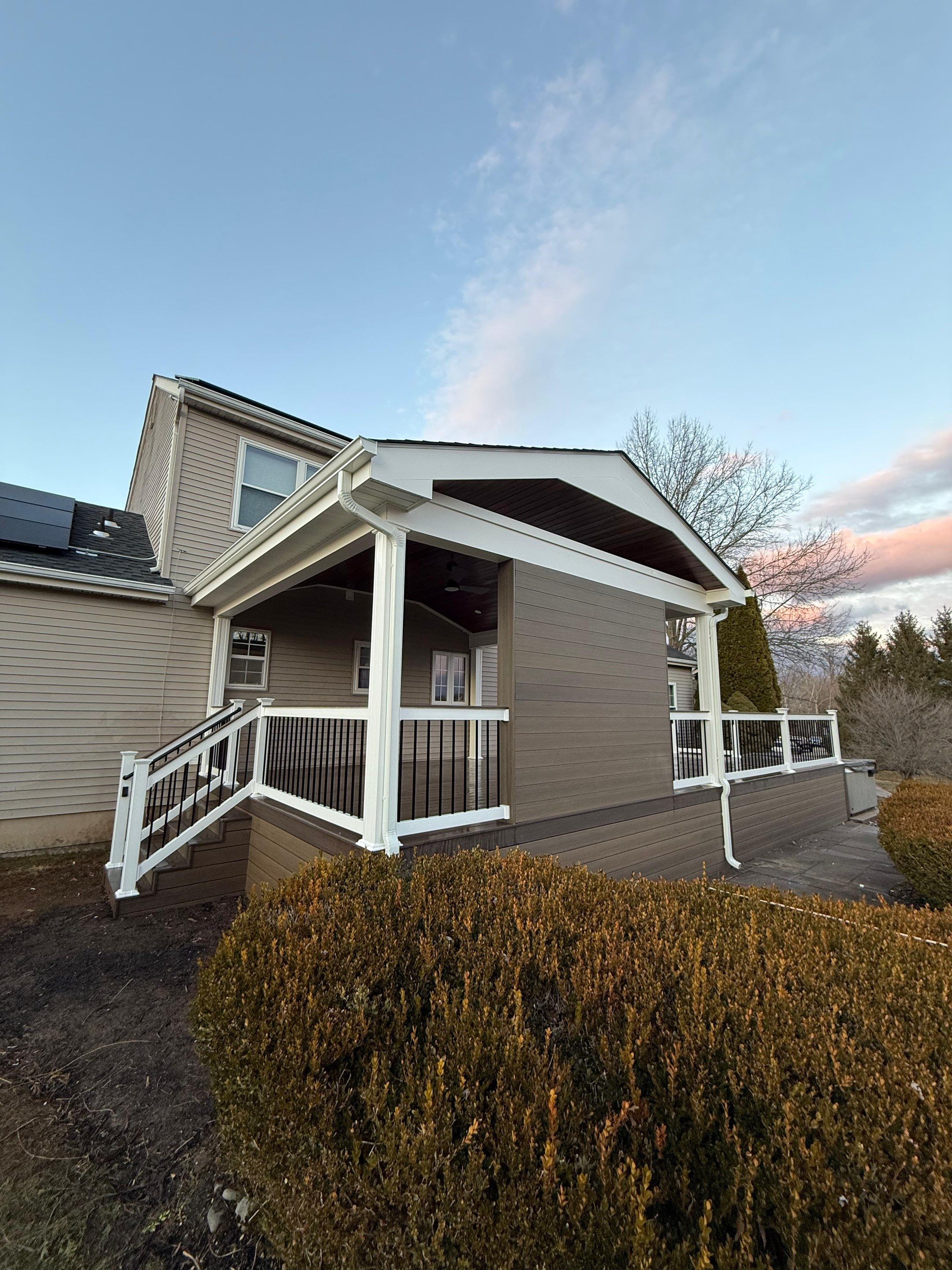 New Deck With a Roof and TV Mount in Raritan, New Jersey by deck guardian