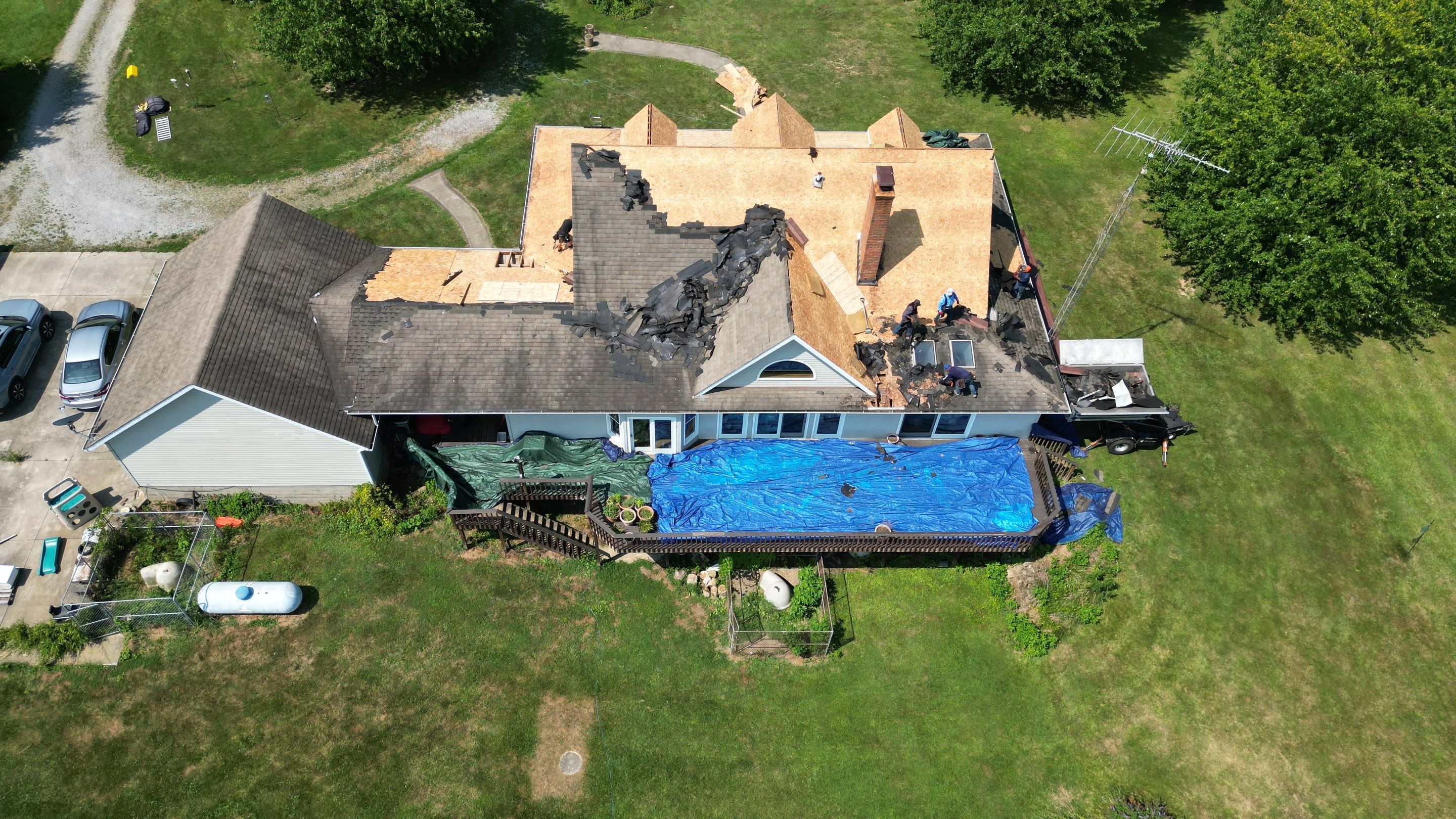 Residential Roofing Installation using ProVia Ironstone Slate Metal Roofing by RoofX 