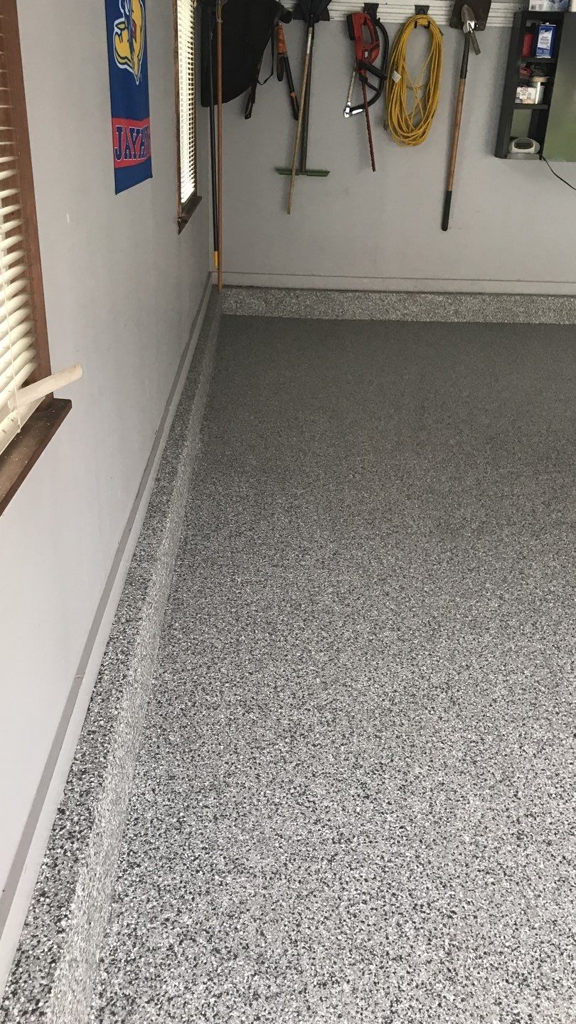 Garage using Slate Stone by Select Painting, Coatings & Garage Cabinets