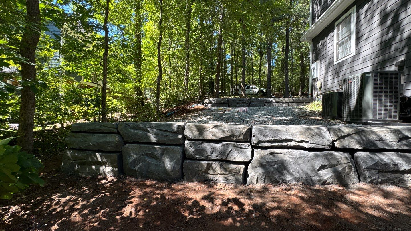 Carved Concrete Retaining Wall by Xtreme Concrete Services