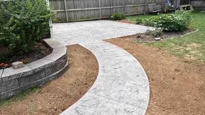 Oxford slate stamped patio and walkway 