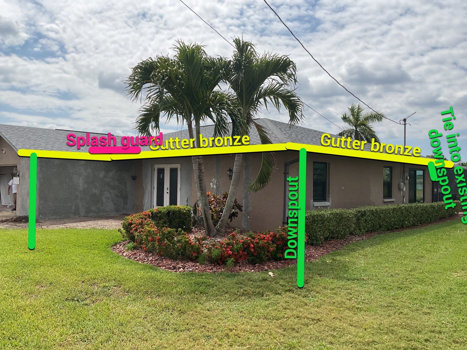 Bronze Seamless Gutters using 6 Inch Seamless Gutters in Cape Coral by Gutter Professors