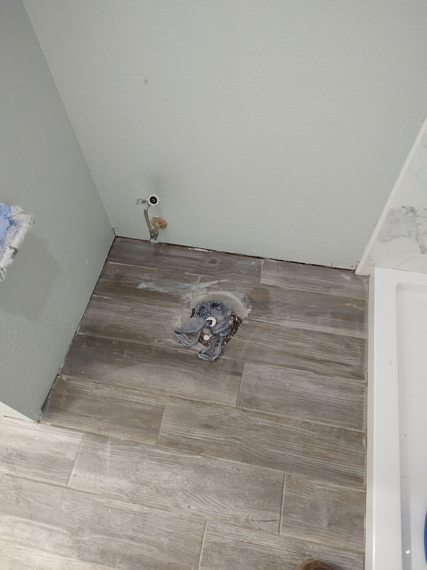 Bathroom remodel w/shower upgrade by In & Out Construction & Remodeling, LLC
