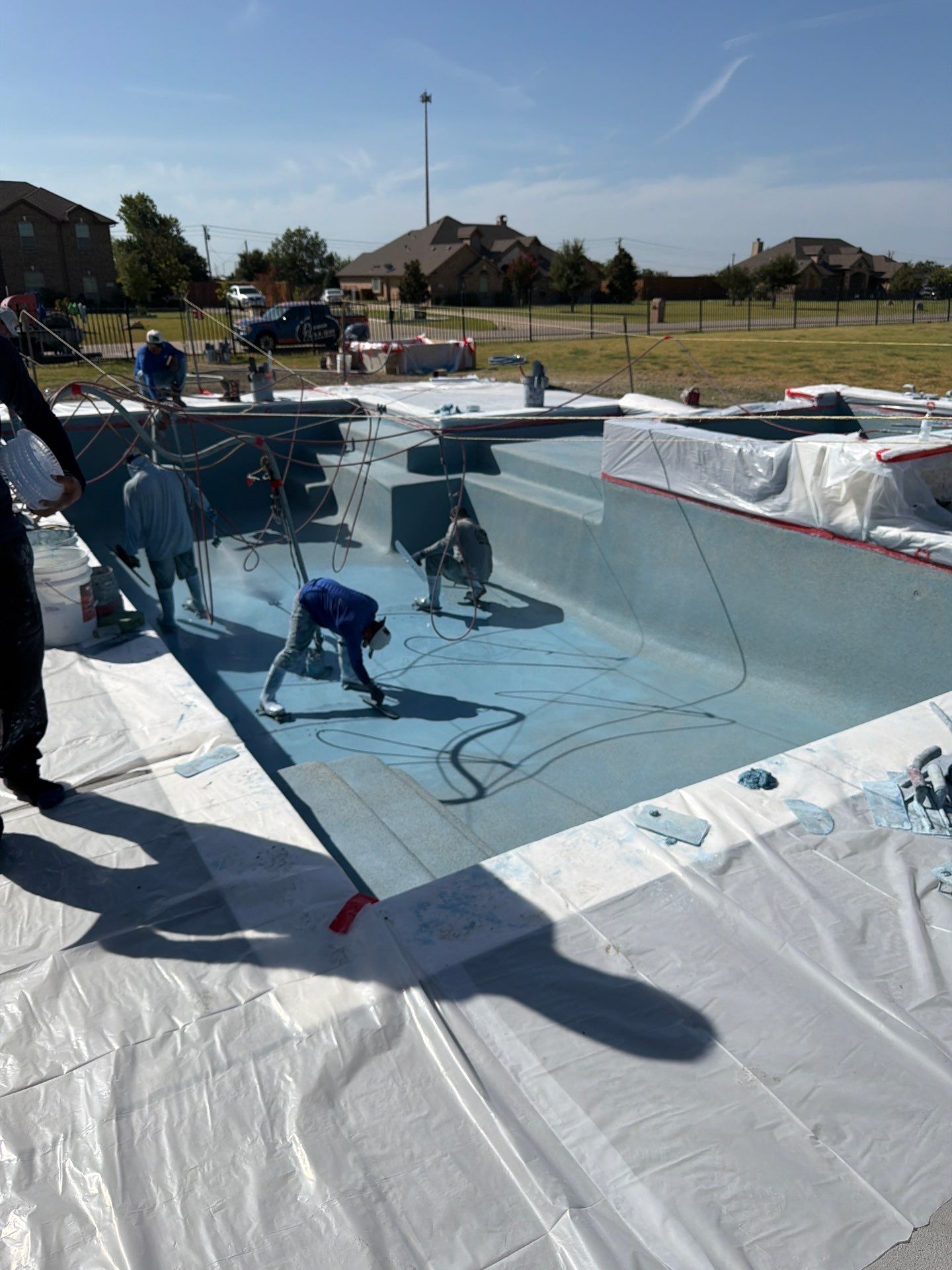 Modern Geometric Pool with Raised Spa by Pinnacle Pools and Spas - DFW