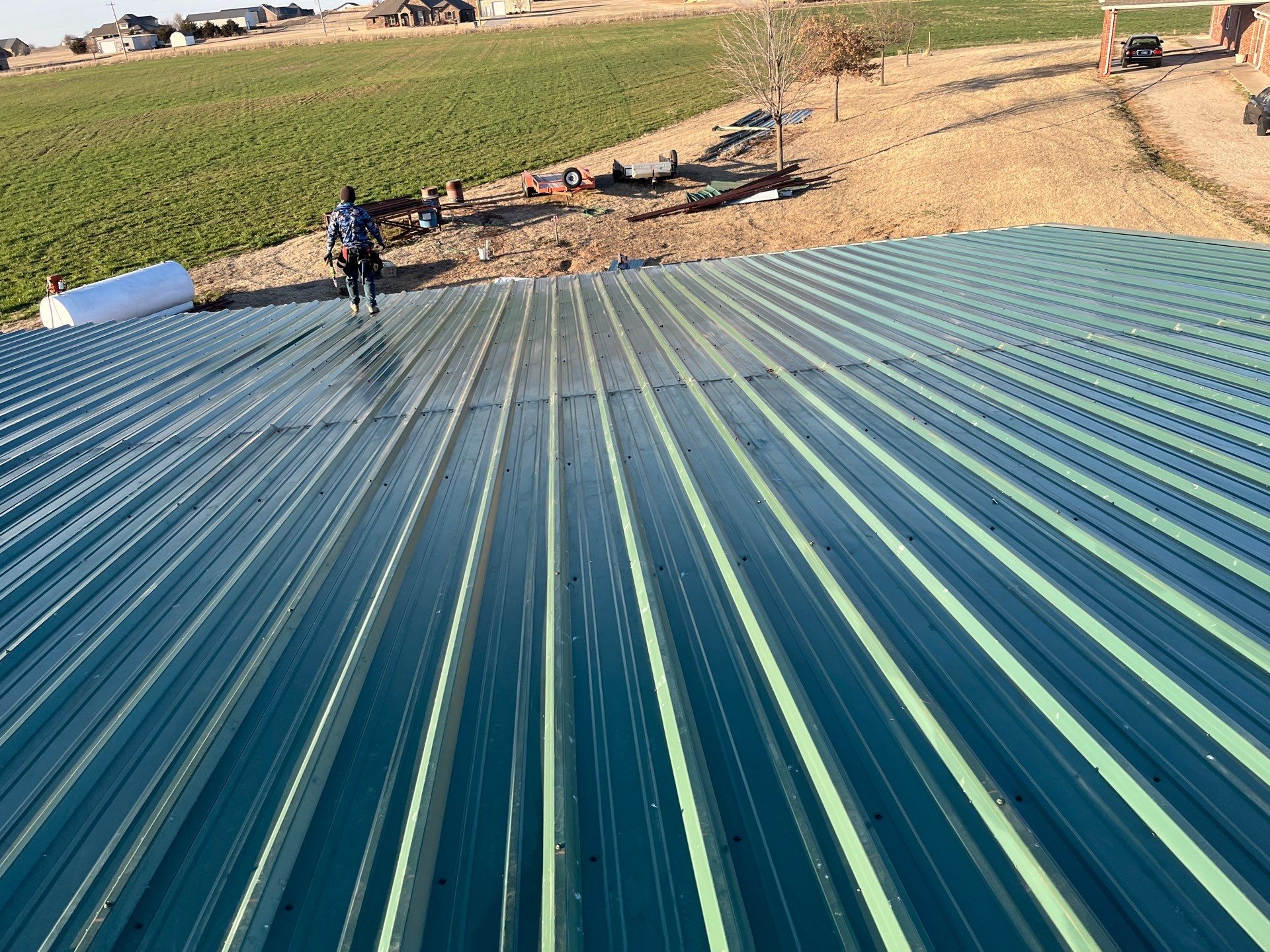 Metal Roof & Building Project in El Reno by Z Construction & Roofing, LLC