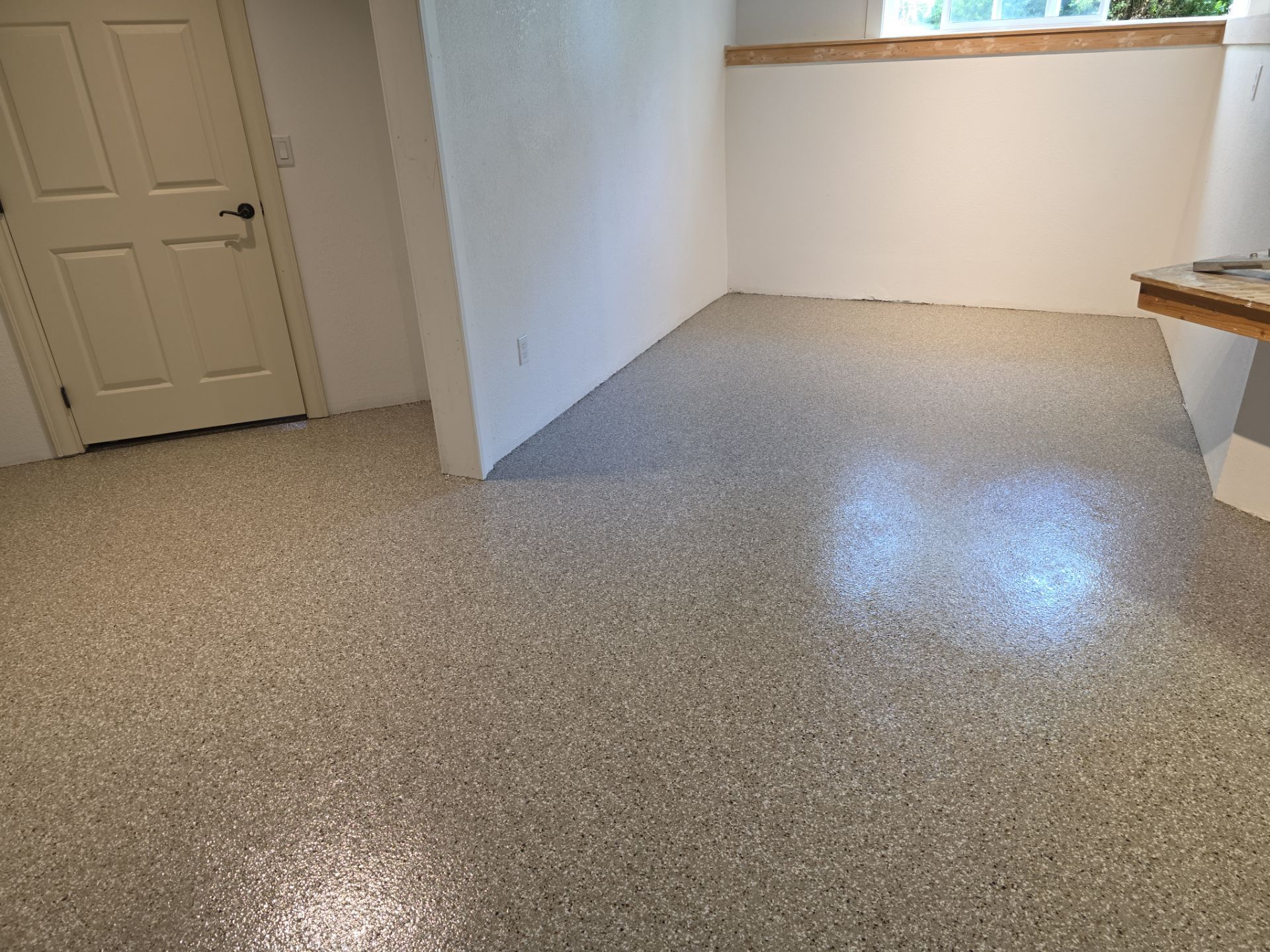 Basement Transformation using Pebble Beach by Croc Coatings, LLC