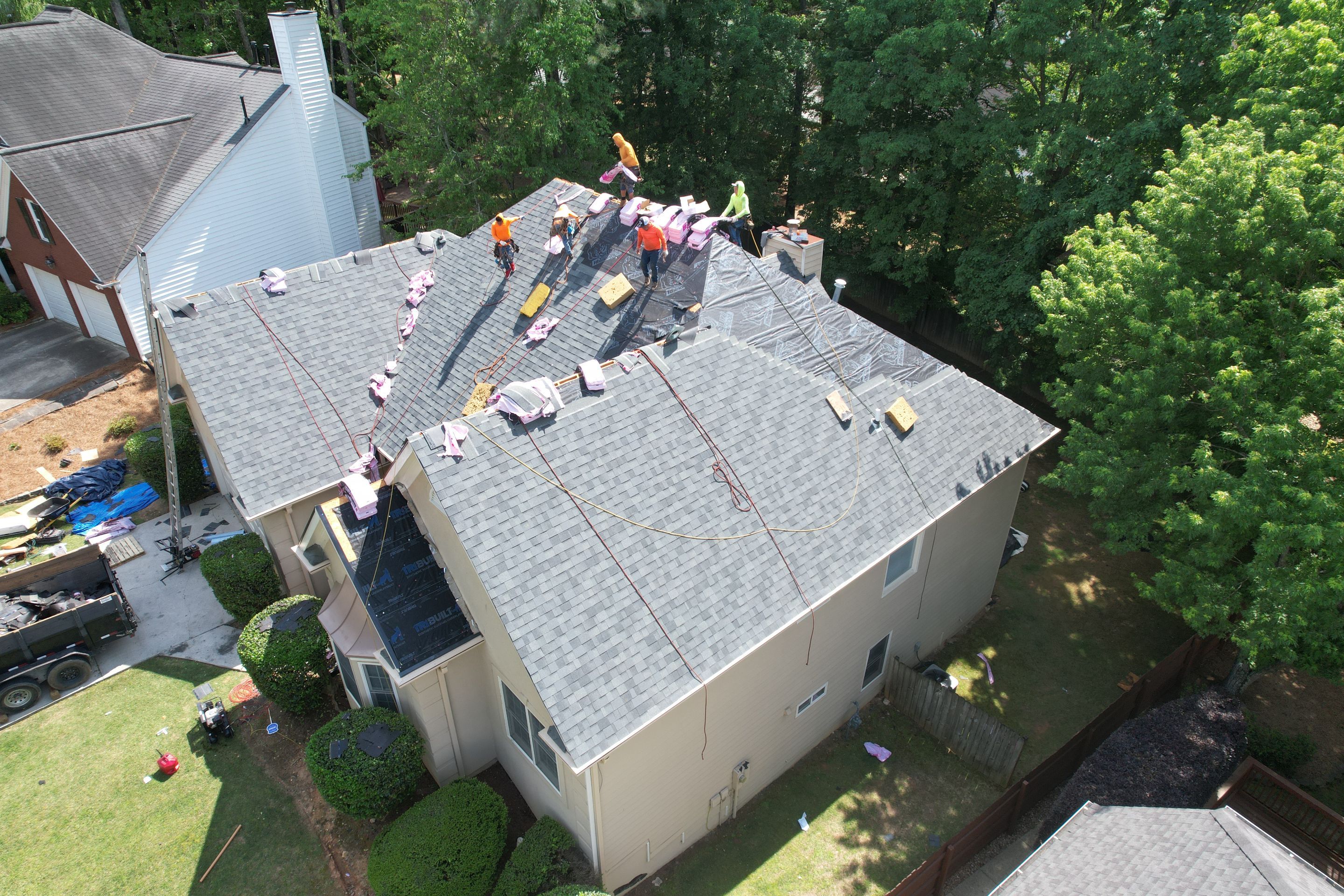 Residential Roof Replacement using Owens Corning Estate Gray by Inspector Roofing and Restoration