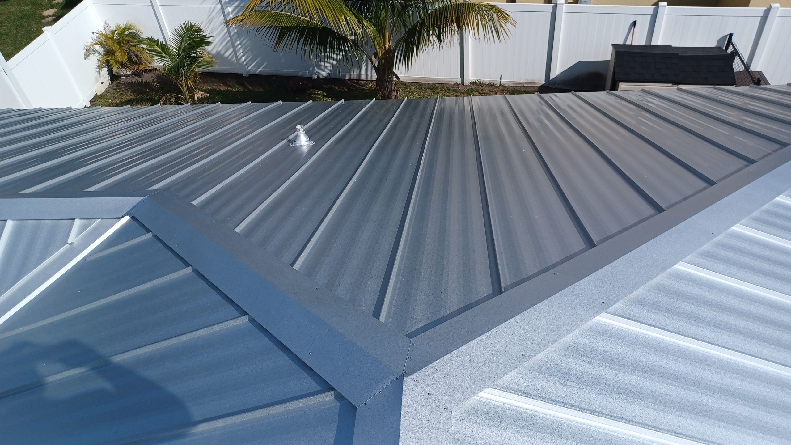Residential Roofing Installation using 1" Nail strip metal roof by BLUES BROTHERS ROOFING
